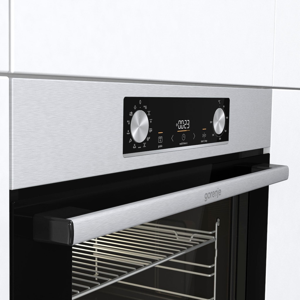 GORENJE Backofen-Set »Steam Set«, BOS6737E06X, mit 1-fach-Teleskopauszug