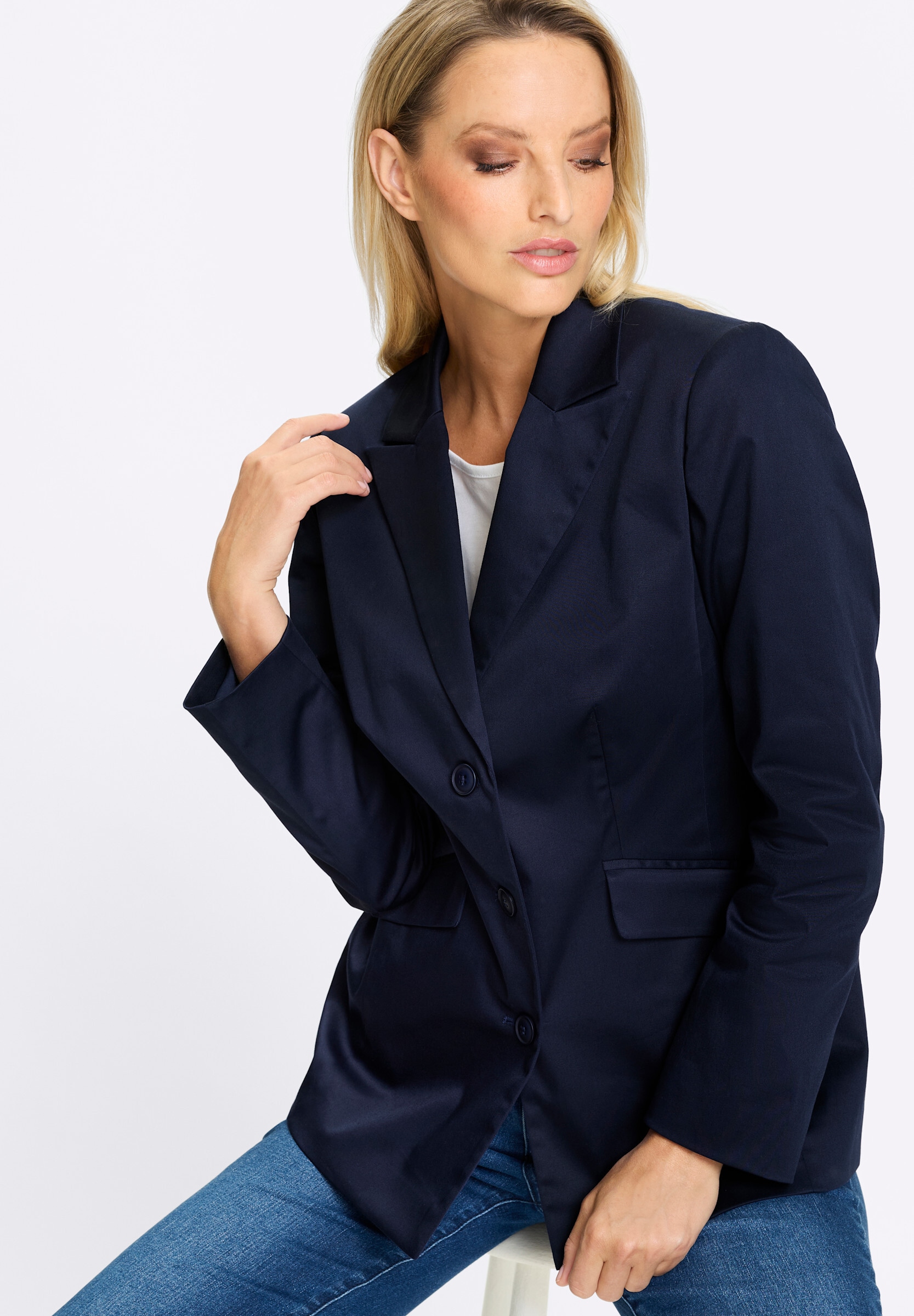 heine Blusenblazer »Blazer Blazer mit dezentem Glanz«