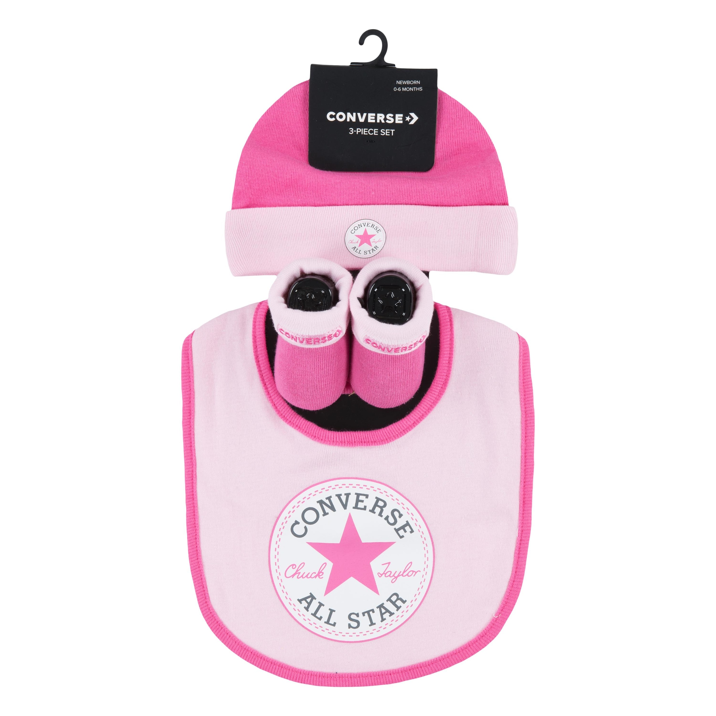 Converse Neugeborenen-Geschenkset »CHUCK INFANT HAT BIB BOOTIE SET 3PC«