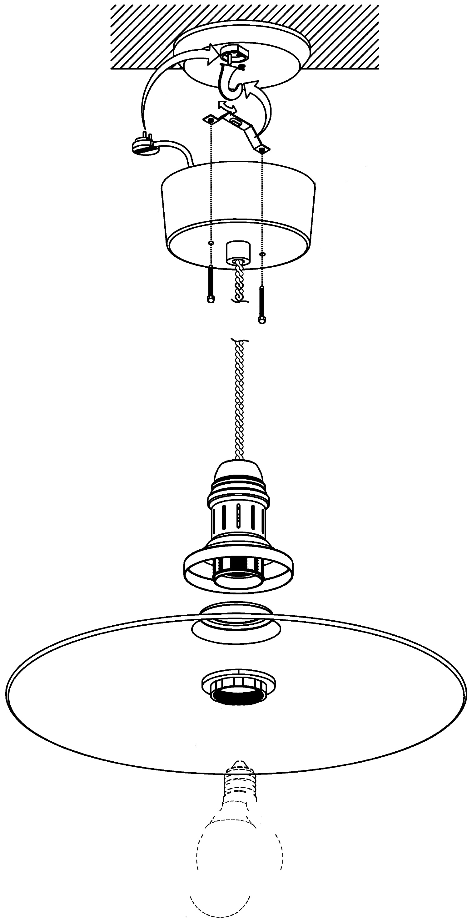 EGLO Hängeleuchte »STOCKBURY Pendellampe, Stahl, E27, Vintage, Wohnzimmerlampe, Lampe«, 1 flammig, Leuchtmittel E27 | ohne Leuchtmittel, Hängeleuchte, Esstisch, H110 x Ø36 cm, antik-braun, beige, 1X60W exkl.
