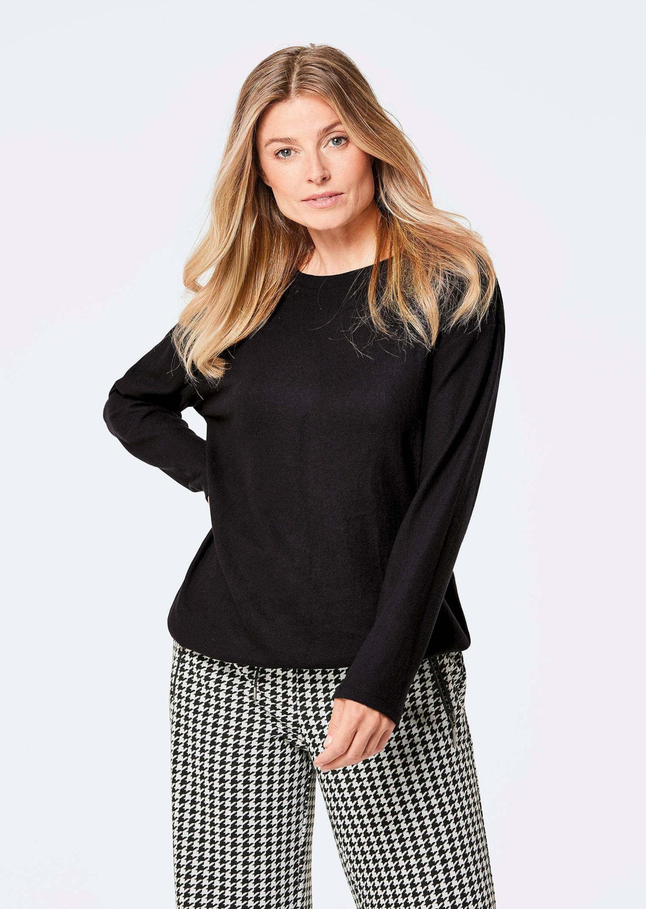 GOLDNER Kurzarmshirt »Shirt« Mit Gummibund am Saum