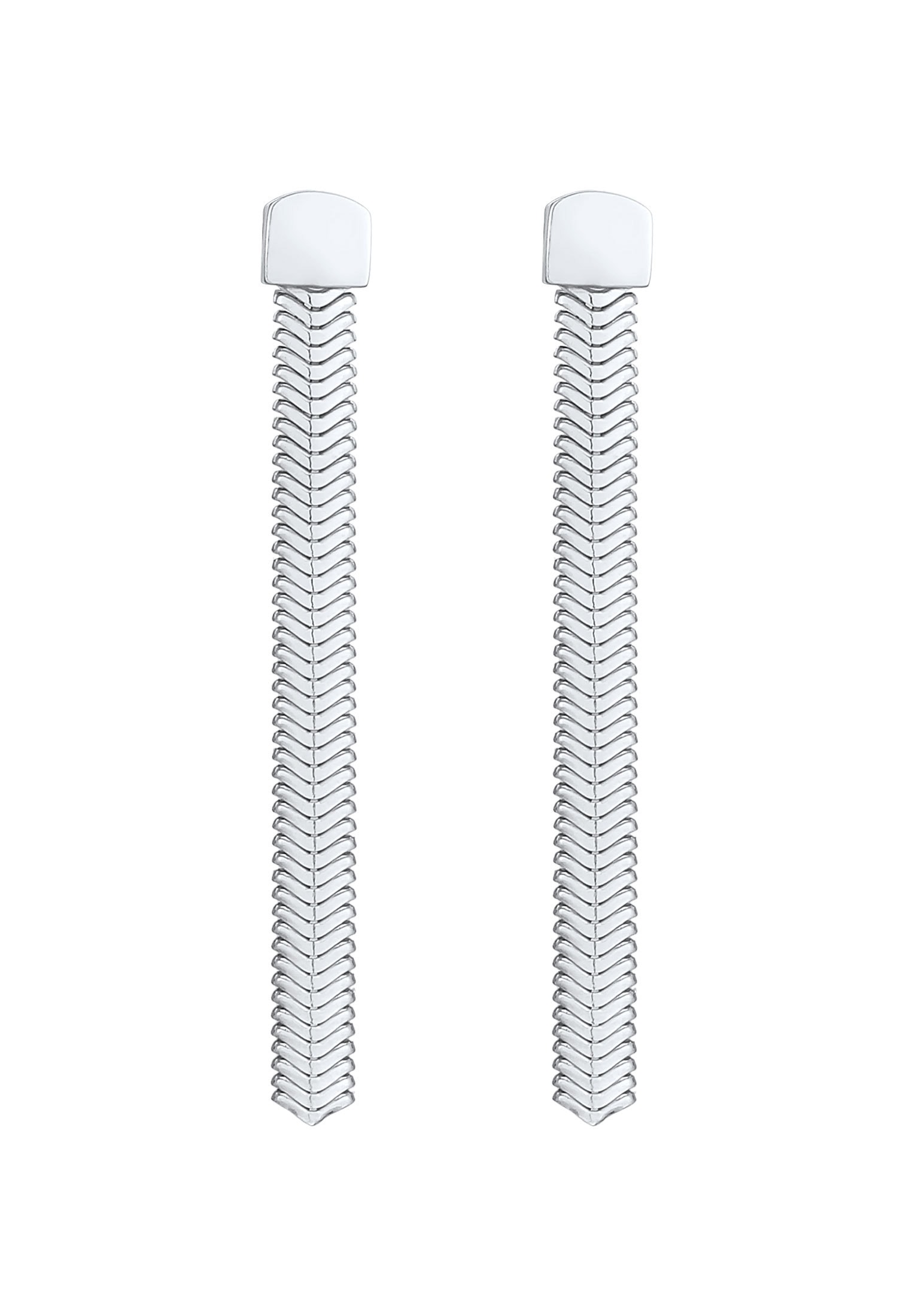Elli Premium Paar Ohrstecker »Ohrringe Hänger Kette Fischgräte Trend 925 Silber«