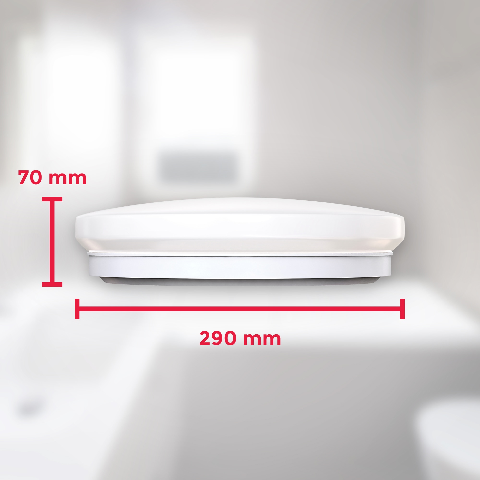 B.K.Licht LED Deckenleuchte, 1 flammig, Leuchtmittel LED-Board | LED fest integriert, Deckenlampe, Bad, inkl. 12 Watt LED Modul 1200lm 4000K, flach, weiß