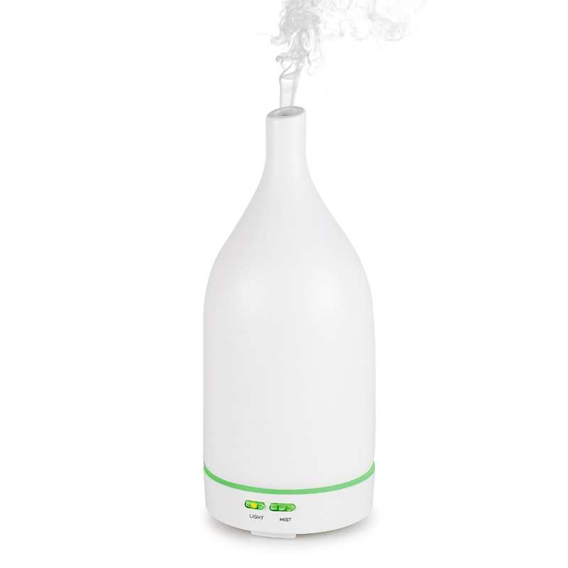Hyrican Luftbefeuchter »Aroma Ultraschall Luftbefeuchter/Diffuser mit Keramikabdeckung«, 0,1 l Wassertank, 100 ml antibakterieller Wassertank, 7 Farben-LED-Beleuchtung, weiß