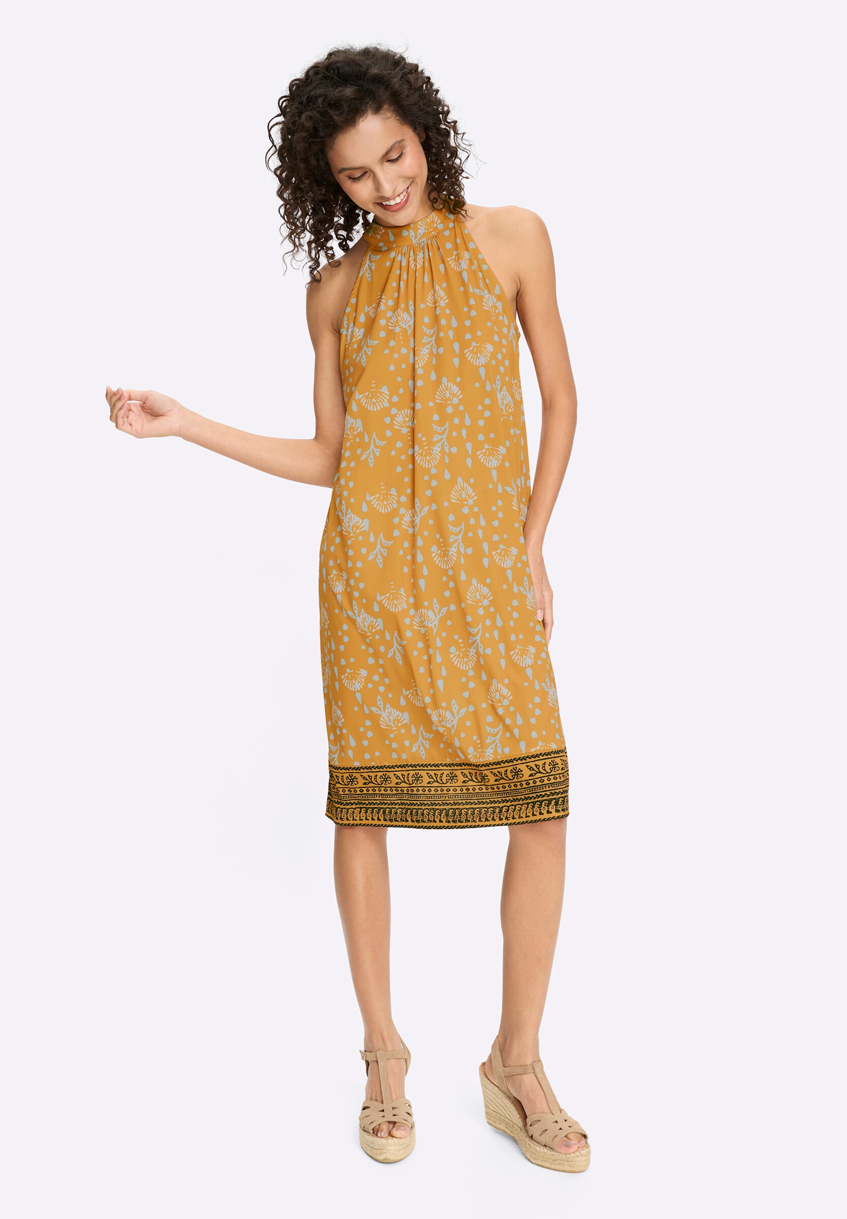 heine Sommerkleid »Jersey-Kleid Jerseykleid mit Muschel-Dessin« Ohne Taschen