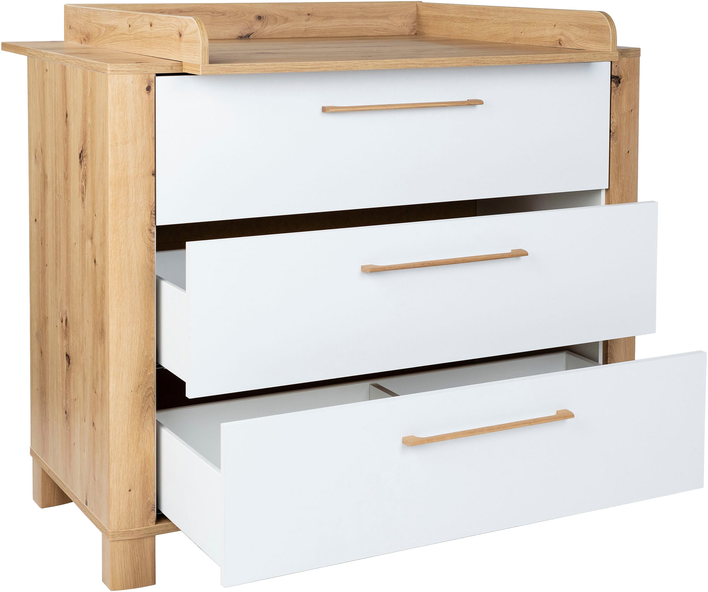 arthur berndt Babymöbel-Set »Babyzimmer Set »Marlon« 2-teilig«, (Spar-Set, 2 tlg., Kinderbett und Wickelkommode)
