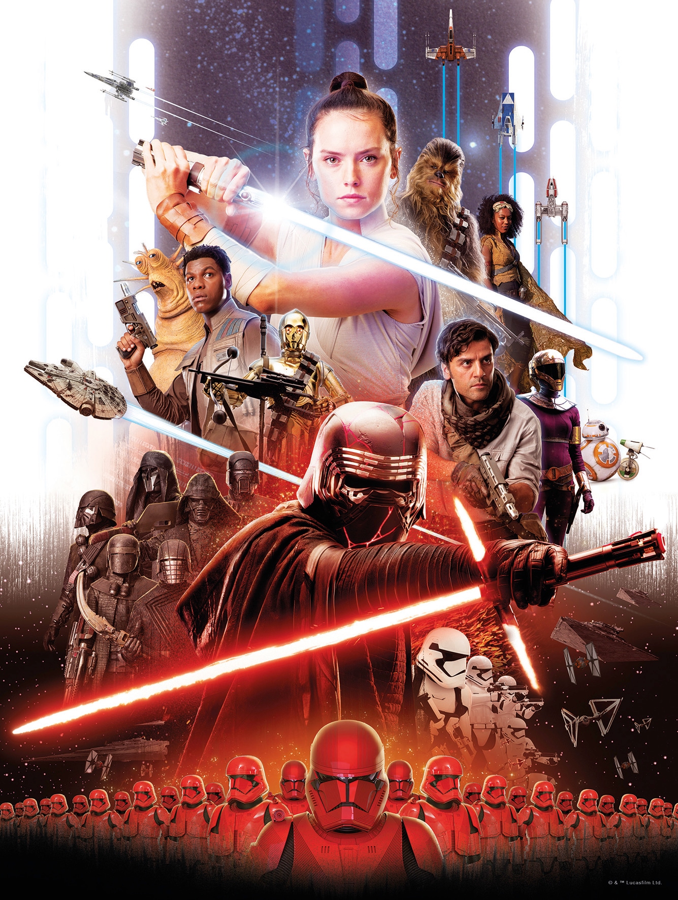 Bild »Star Wars Movie Poster Rey«, Star Wars, (1 St.), Wandbild zur Dekoration im...