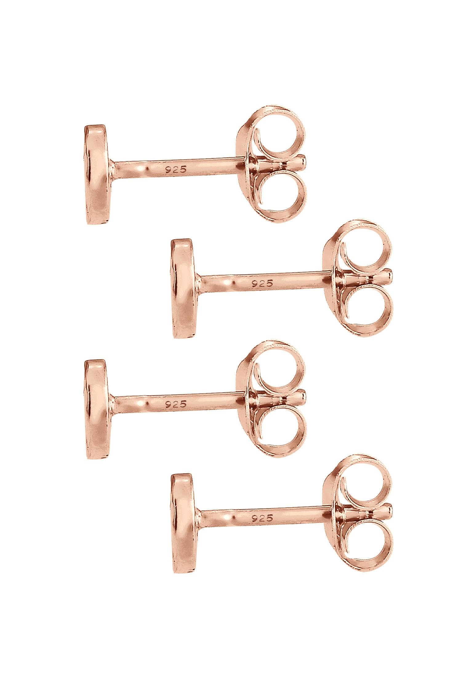 Elli Ohrstecker-Set »Ohrringe Set Geo Ohrstecker Gehämmert 925 Silber«