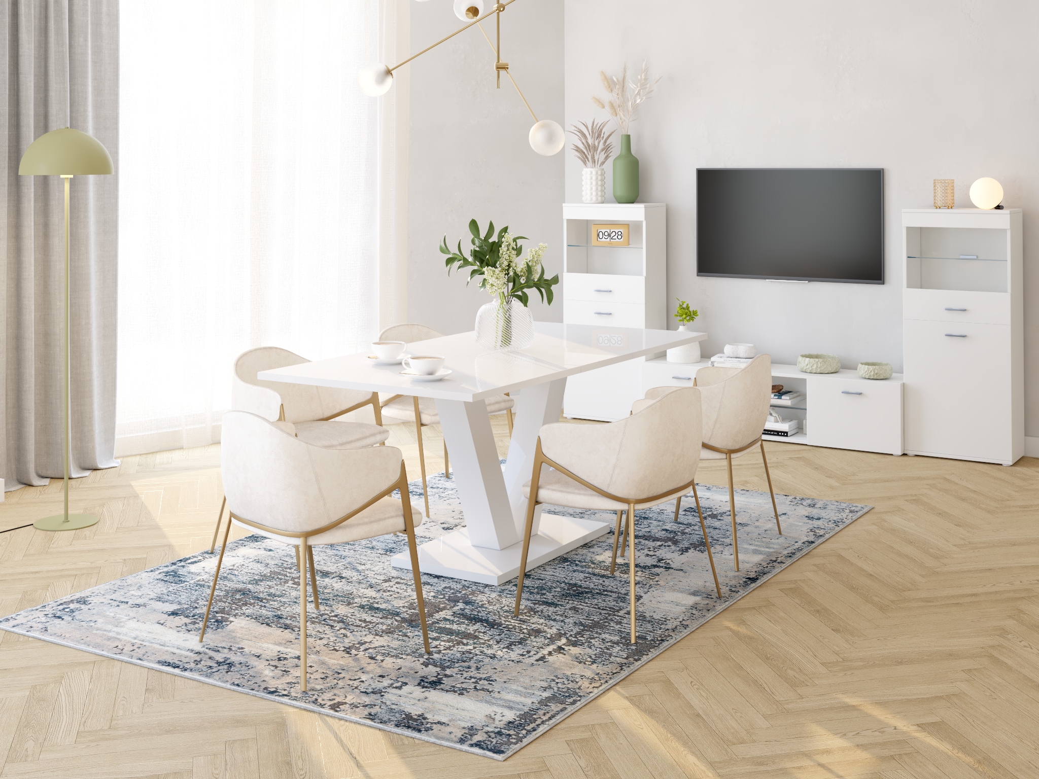 borchardt Möbel Wohnwand »Scala, Mediawand 3-teilig mit 2 Vitrinen und Lowboard«