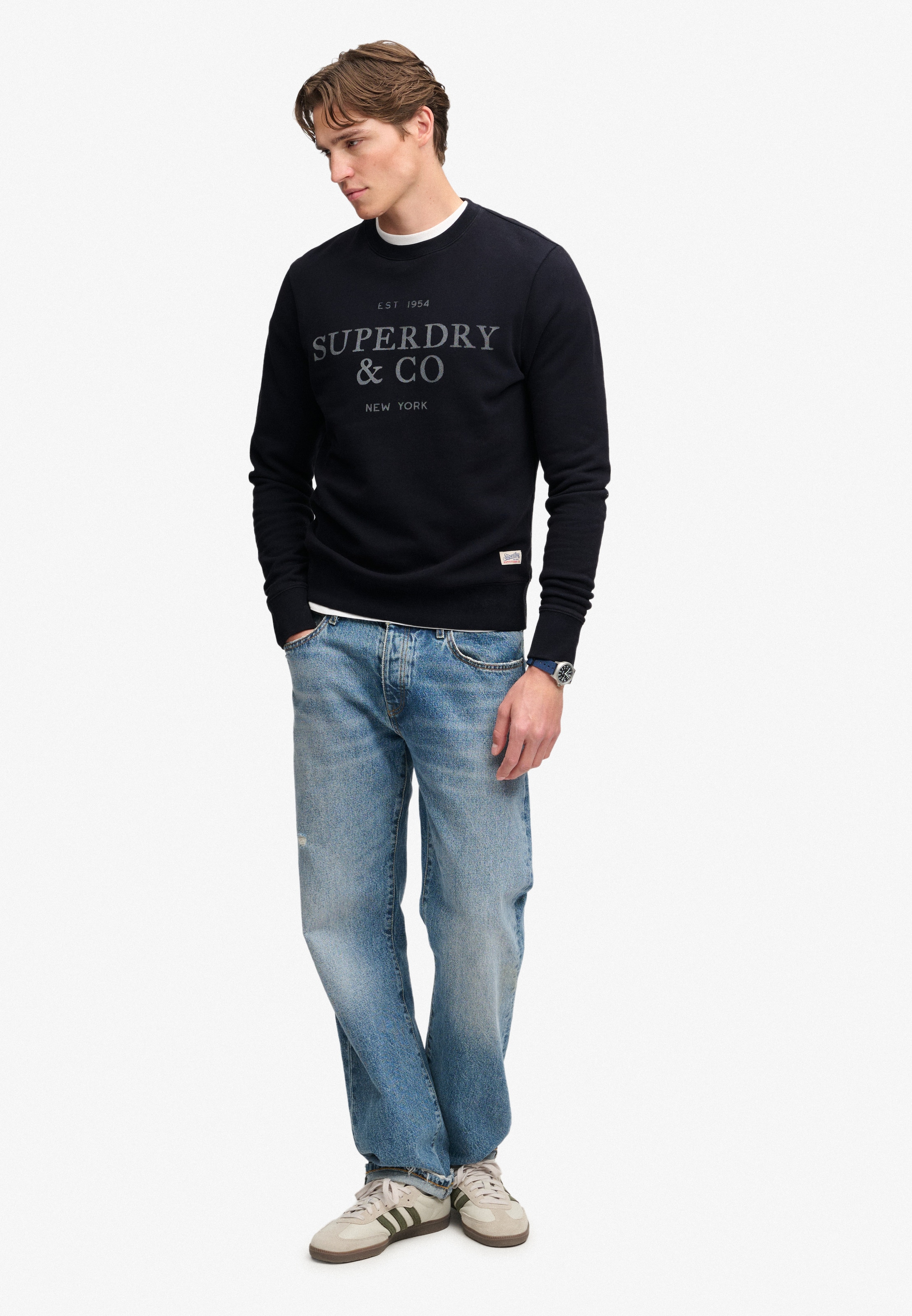 Superdry Sweatshirt »1954 COMPANY RELAXED SWEAT«, Baumwollmischung, relaxed fit

