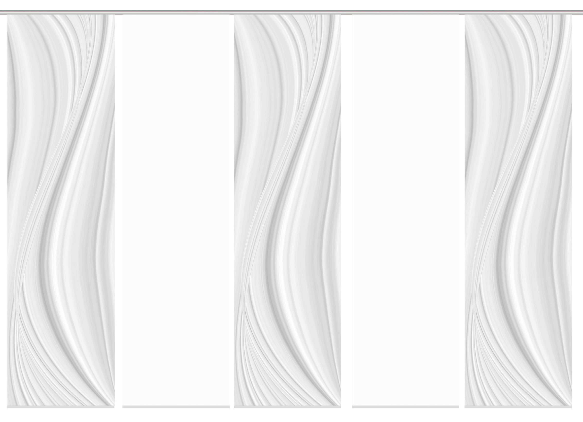 HOME WOHNIDEEN Schiebegardine »LAURINA 5er SET«, (5 St.), Schiebevorhang Digidruck 5er Set LAURINA
