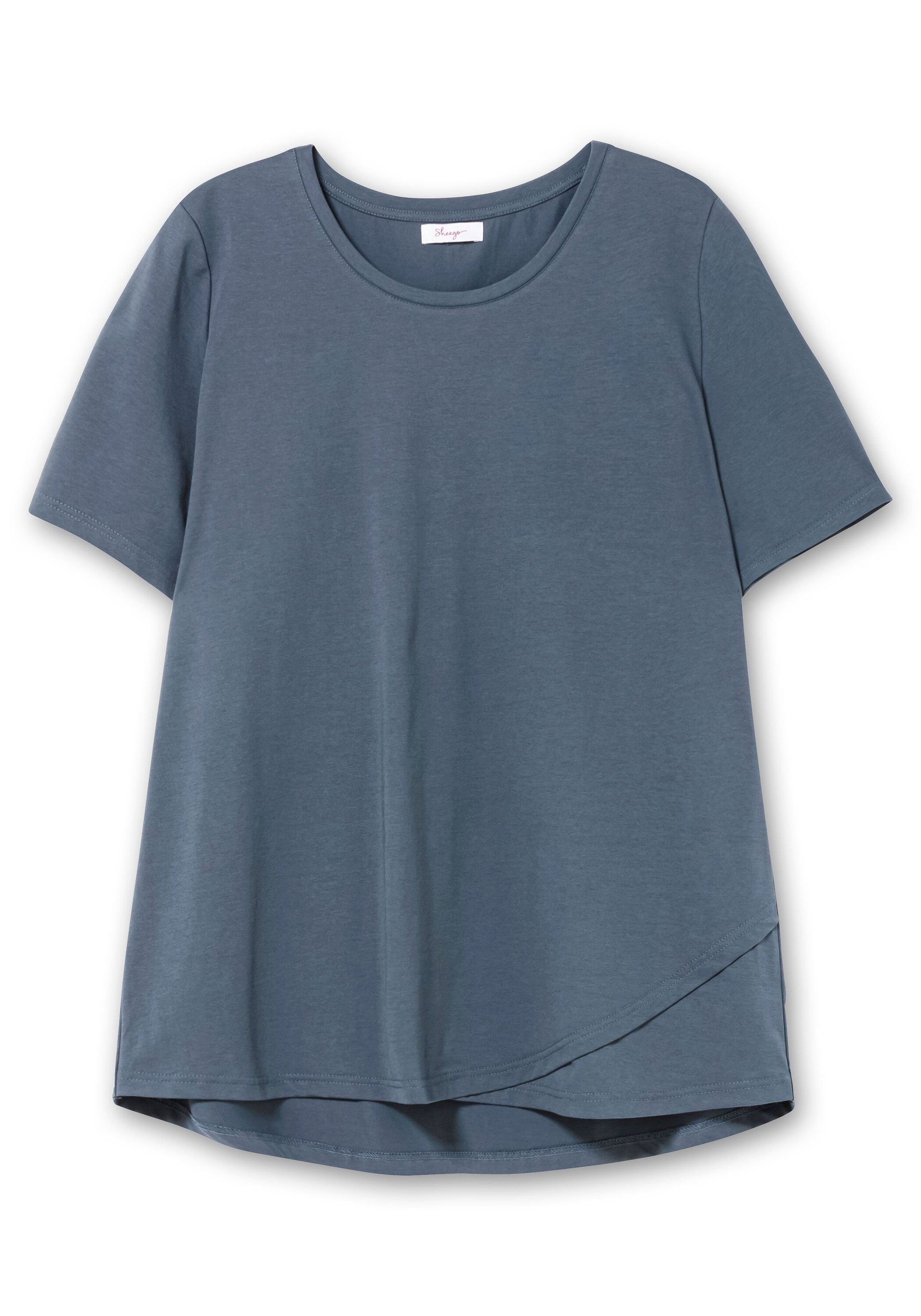 Sheego Yoga & Relax Shirt »Langes Yogashirt in Lagenoptik, mit Lotusdruck hinten«