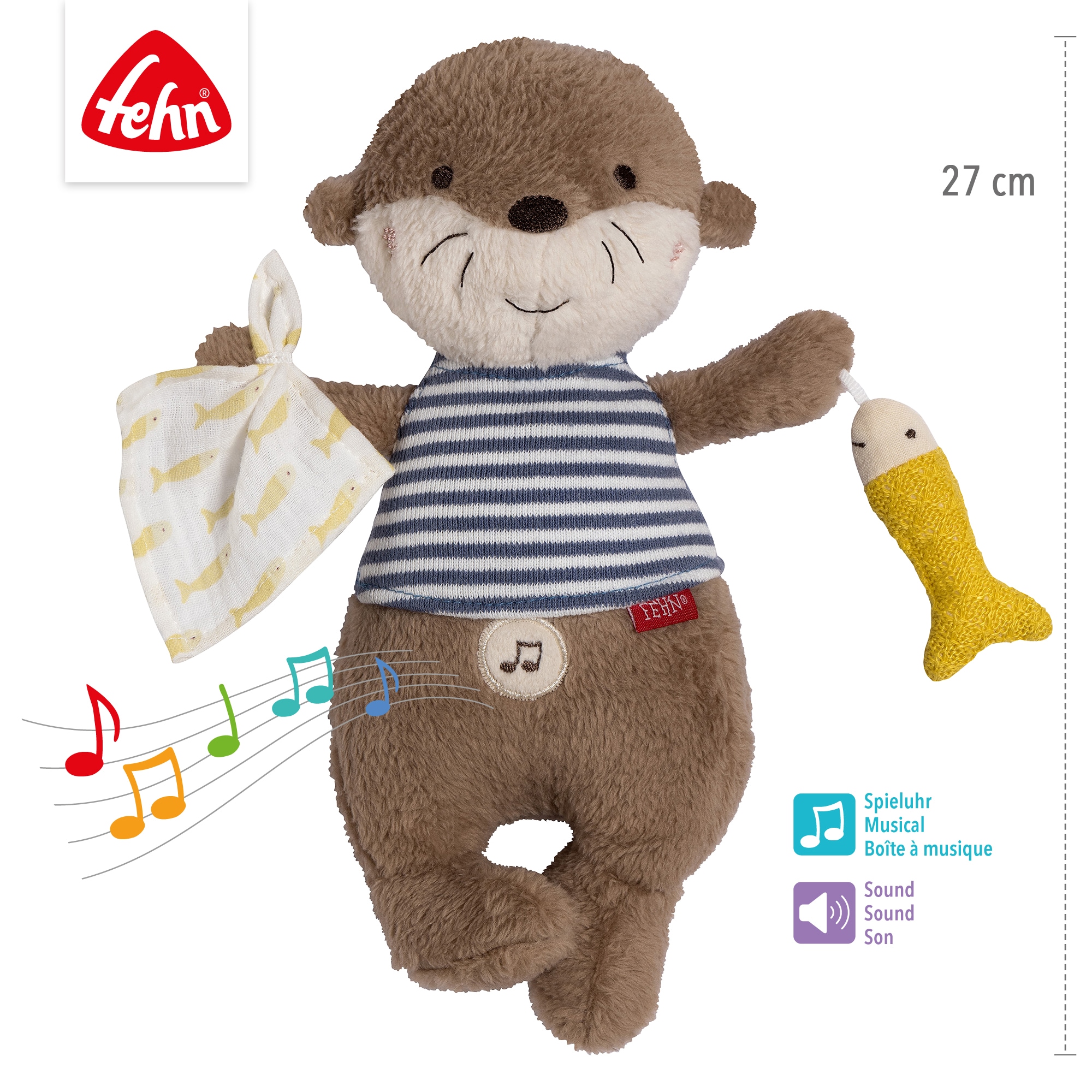 Fehn Kuscheltier »Otter Theo, Einschlafhilfe Otter« mit Sound