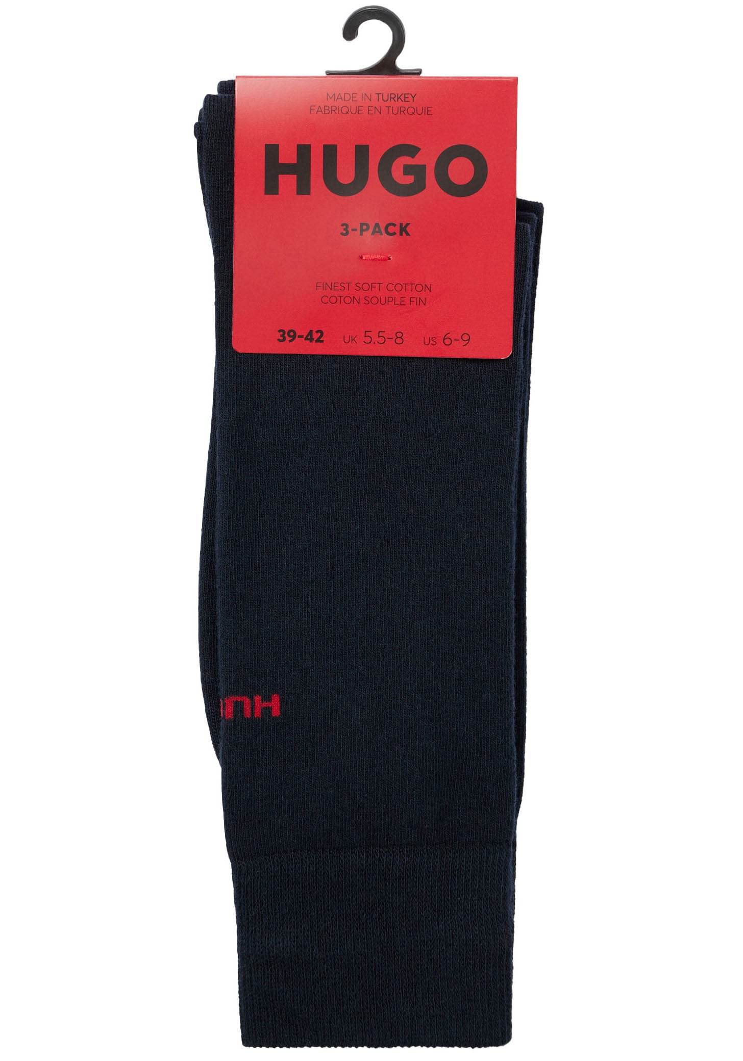 HUGO Underwear Businesssocken »3P RS UNI CC«, (Packung, 3 Paar, 3er Pack), mit kontrastfarbenen HUGO Logo-Schriftzug