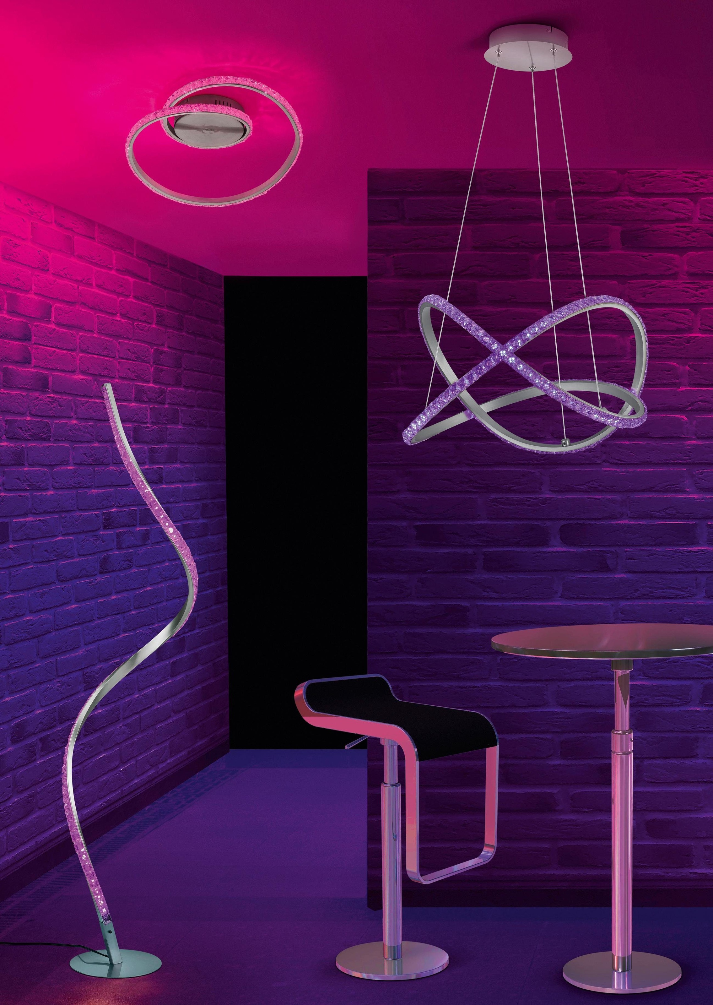 REALITY Leuchten LED Pendelleuchte »KATHARINA«, 1 flammig, Leuchtmittel LED-Board | LED fest integriert, Hängeleuchte, RGBW, dimmbar