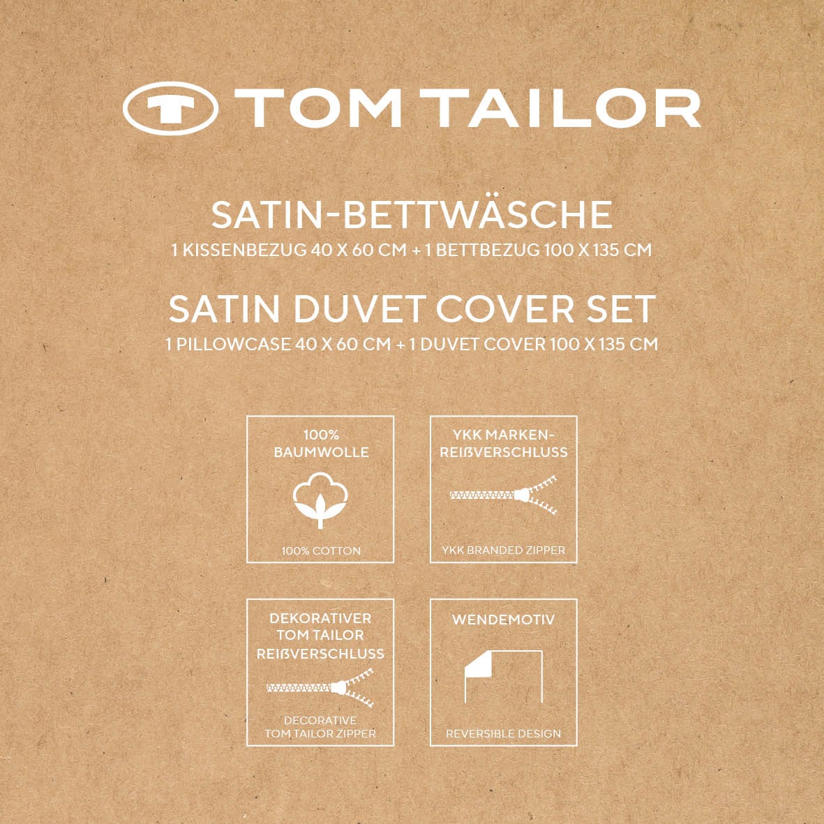 TOM TAILOR HOME Babybettwäsche »TWO-TONE SOLID COLORS in Gr. 100x135cm«, new bedroom, Doppelnaht am Kissen