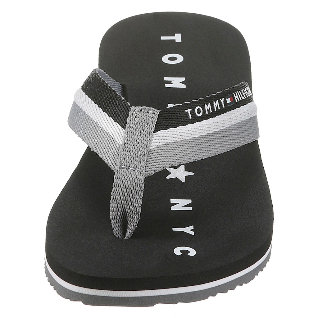 Tommy Hilfiger Zehentrenner »TOMMY LOVES NY BEACH SANDAL«