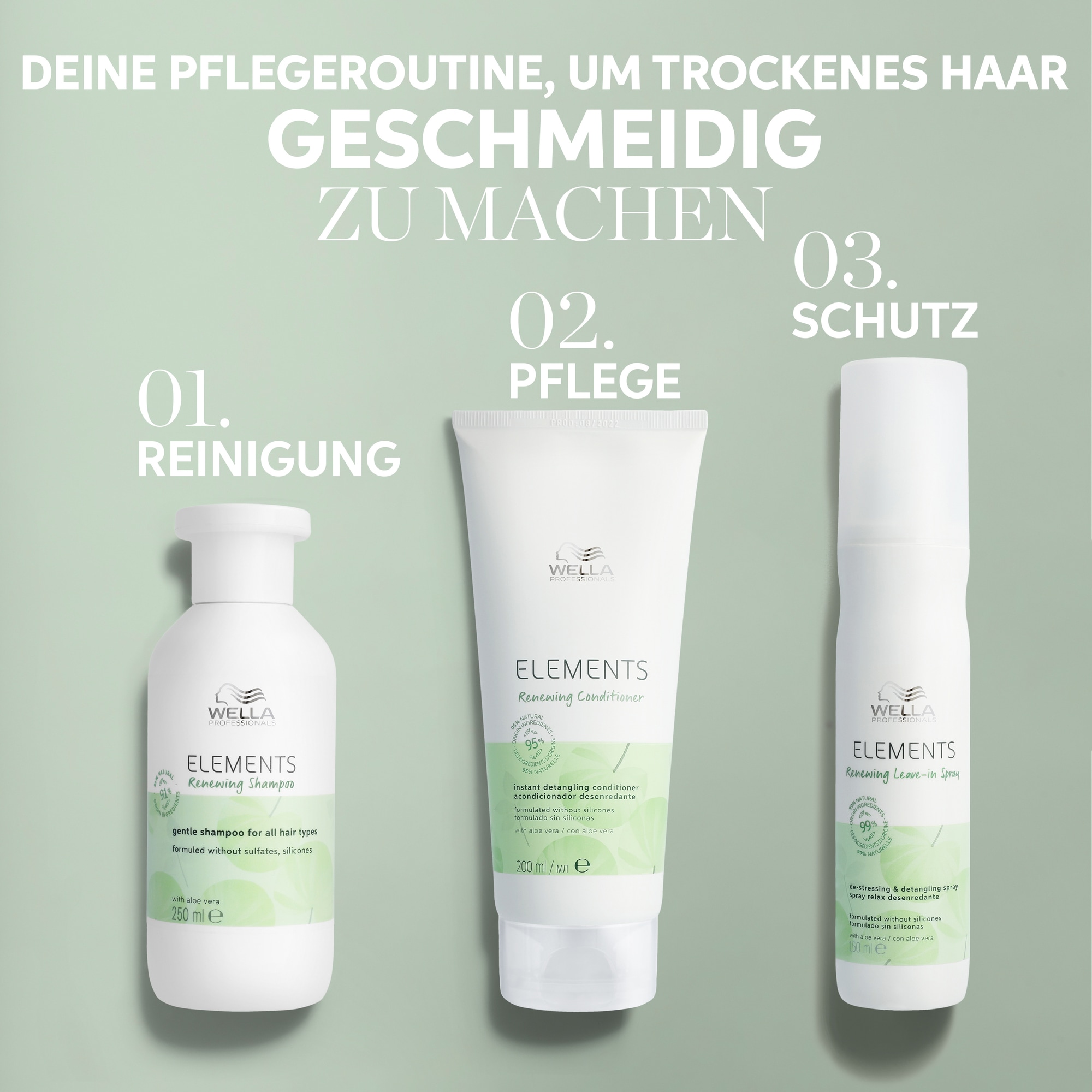 Wella Professionals Haarspülung »Elements Conditioner« Anti-Frizz-Eigenschaften, glattes Finish, sanfte Pflege