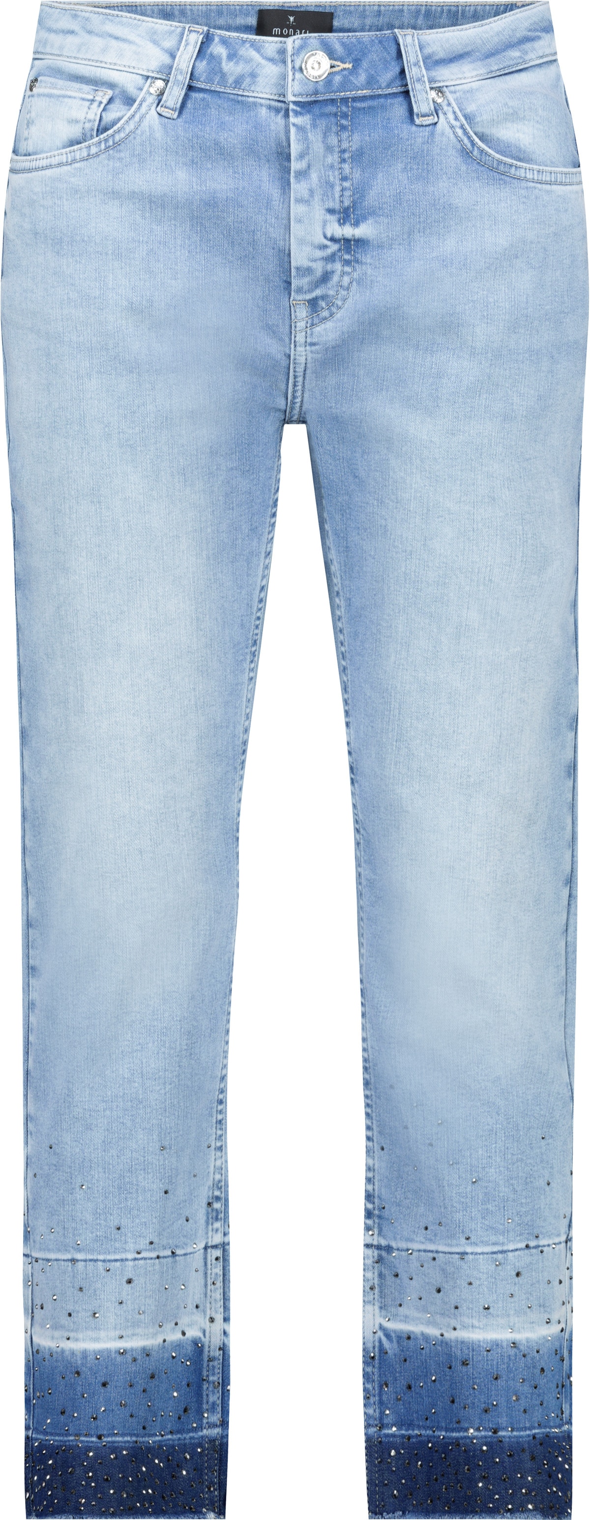 Monari 7/8-Jeans »Hose Jeans Schmuck 64cm«, Mit Gürtelschlaufen