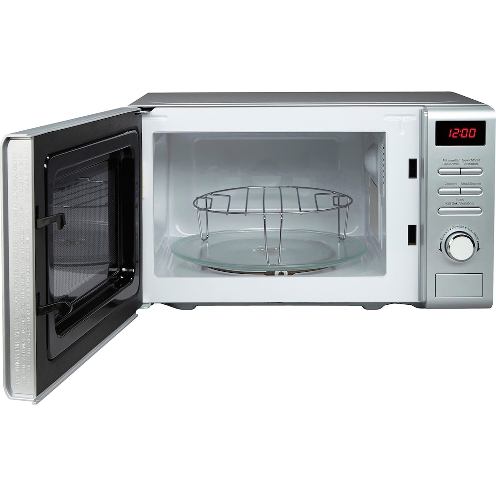 Hanseatic Mikrowelle »619166«, Grill, 700 W, silberfarben