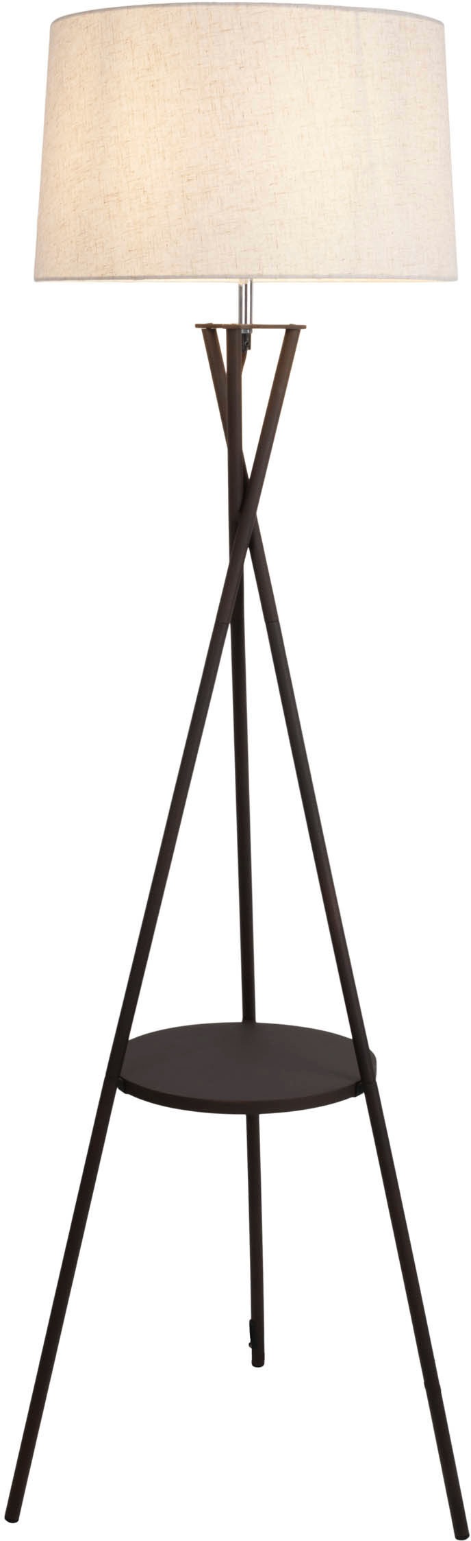 näve Stehlampe »Tora«, 1 flammig, Leuchtmittel E27 | ohne Leuchtmittel, mit integriertem Tisch, Gestell rost, Zuleitung schwarz, exkl. 1x E27