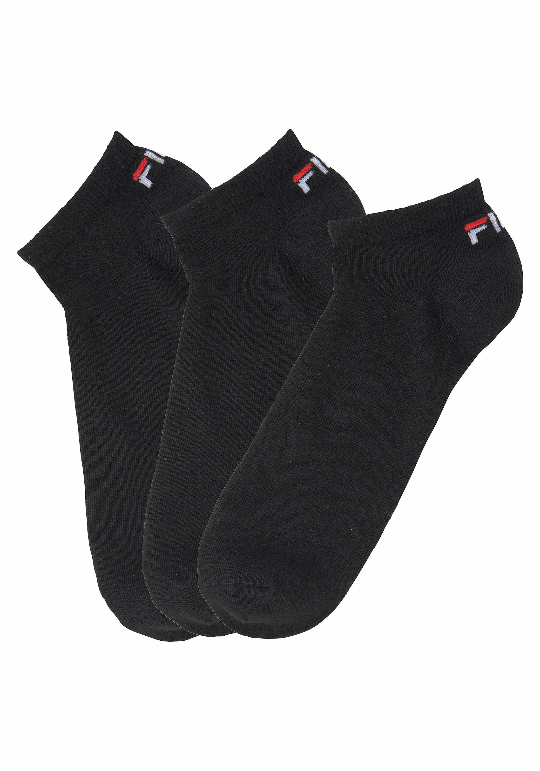 Fila Sneakersocken »UNISEX INVISIBLE PLAIN SOCKS«, (3 Paar), mit eingestricktem Logo an der Ferse