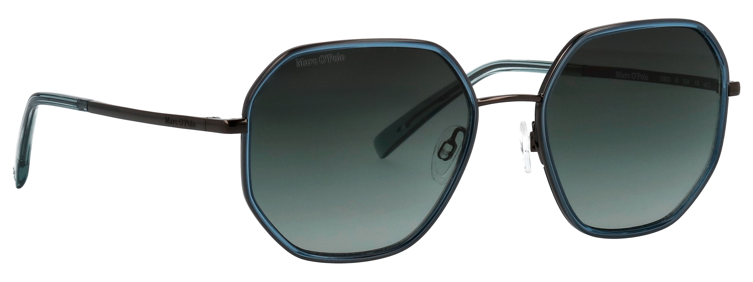 Marc O'Polo Sonnenbrille »Modell 508003« Form Hexagon, Logoschriftzug auf Bügel, Kombifassung