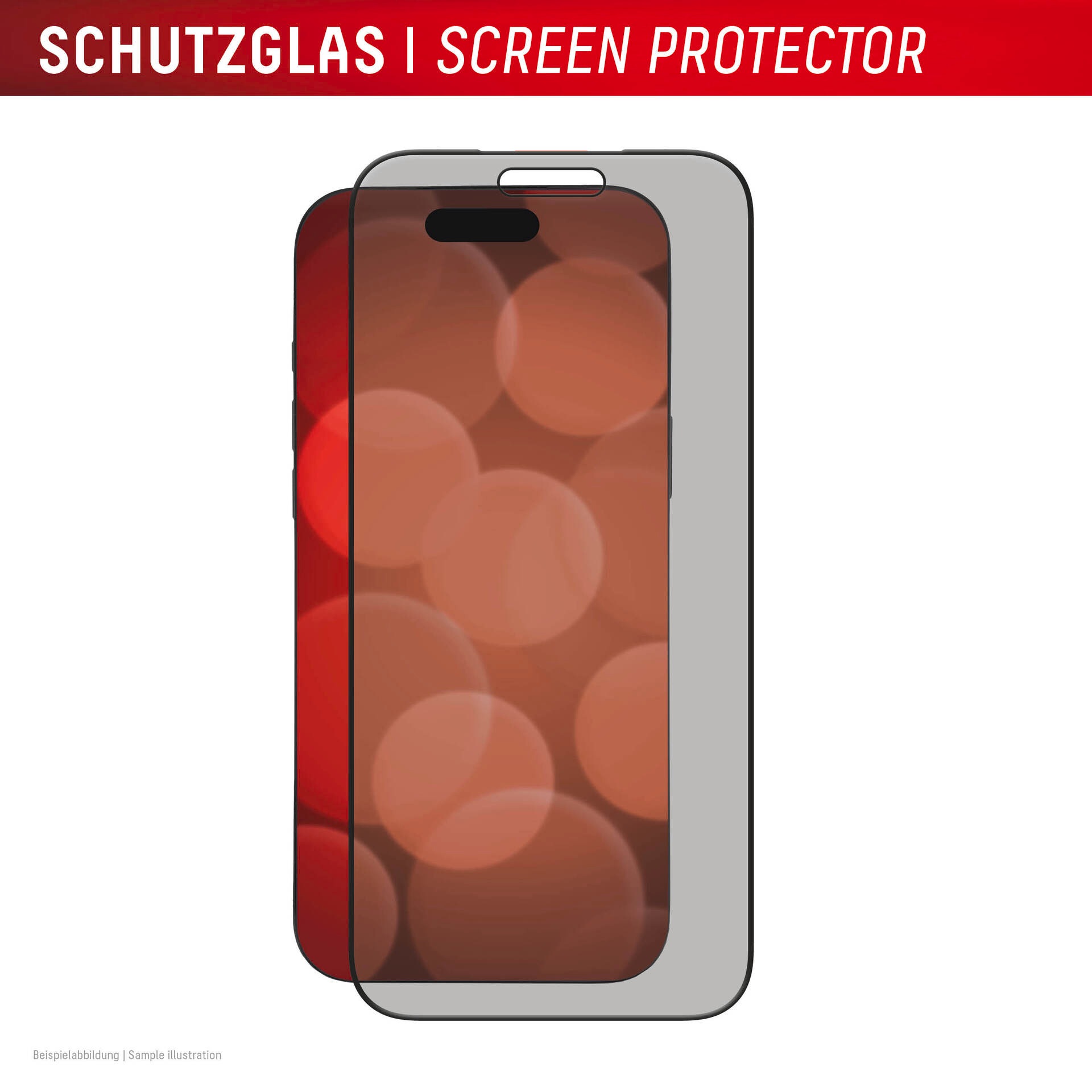 Displex Displayschutzglas »Privacy Glass Screen Protector« für Apple iPhone 17 Pro Max Displayschutzfolie, Schutzfolie, Bildschirmschutz, kratz- & stoßfest