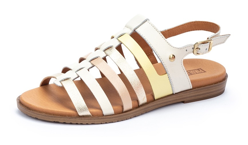 Riemchensandale »FORMENTERA«, Sommerschuh, Sandalette, Sandale, mit Metallic Details