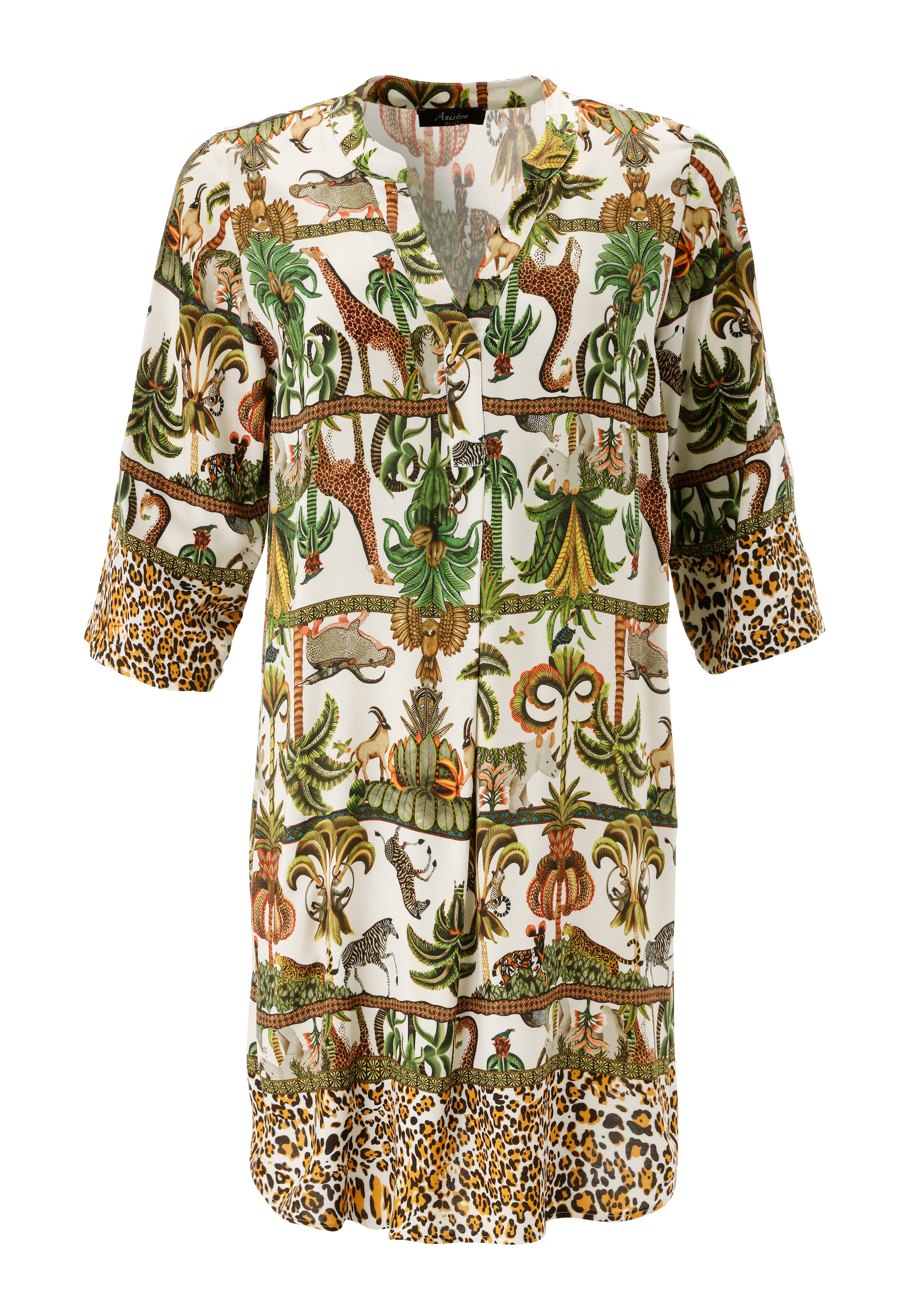 Aniston PLUS Blusenkleid mit farbenfrohem Safari Print - NEUE KOLLEKTION