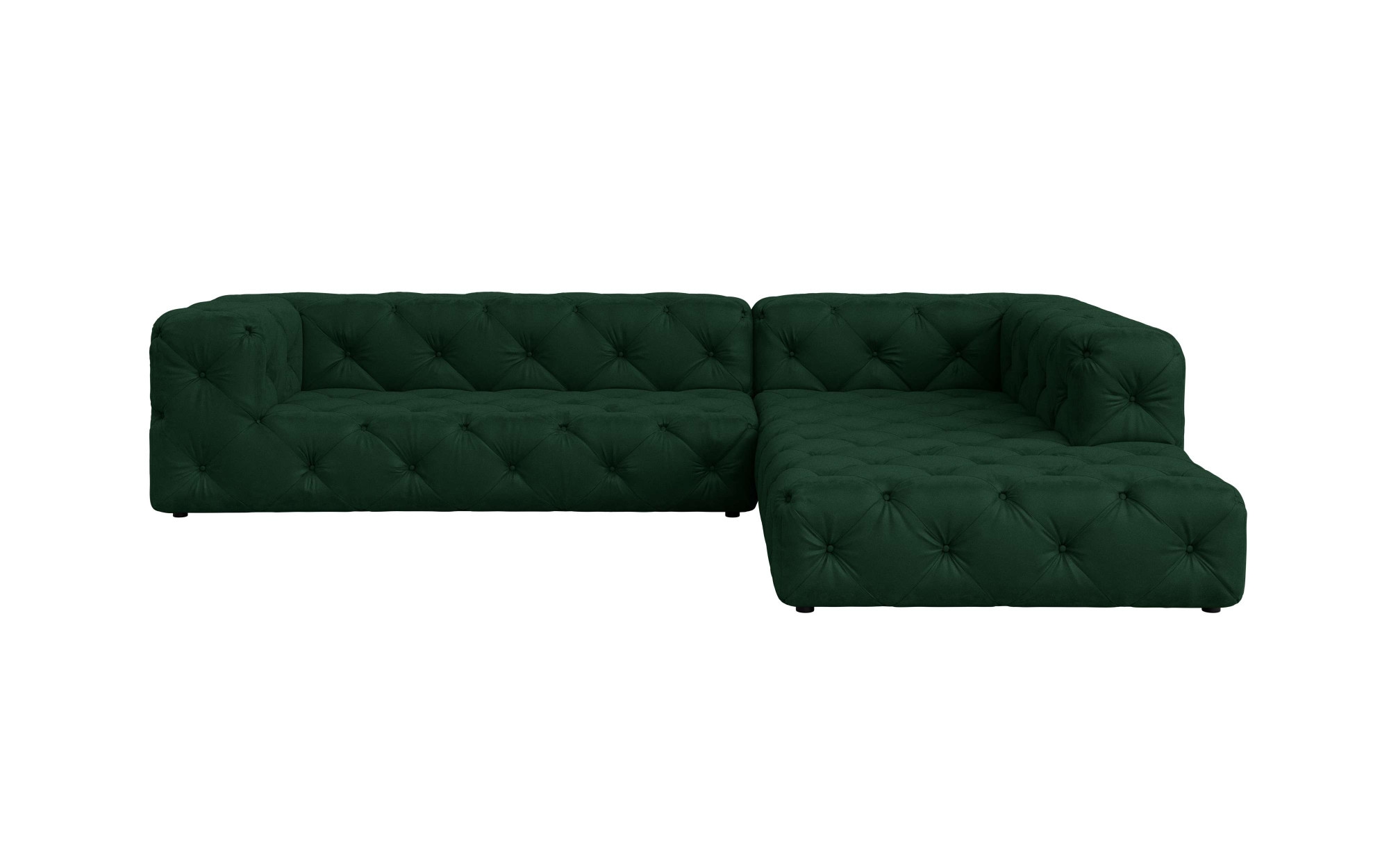Places of Style Ecksofa »FOLLINA«, L-Form, mit klassischer Chesterfield-Knopfheftung