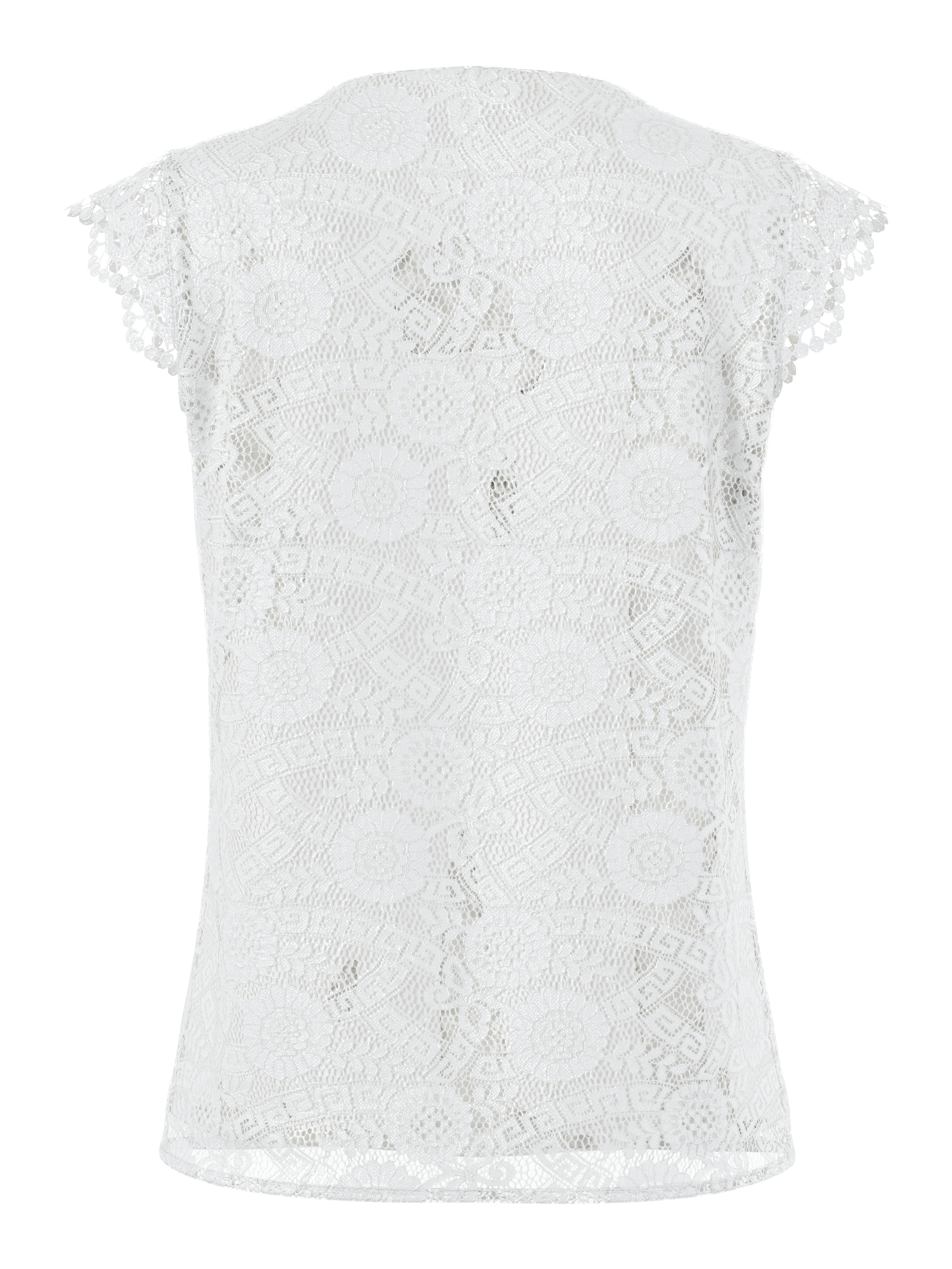 pieces Spitzentop »PCOLLINE SL LACE V-NECK TOP WVN NOOS«
