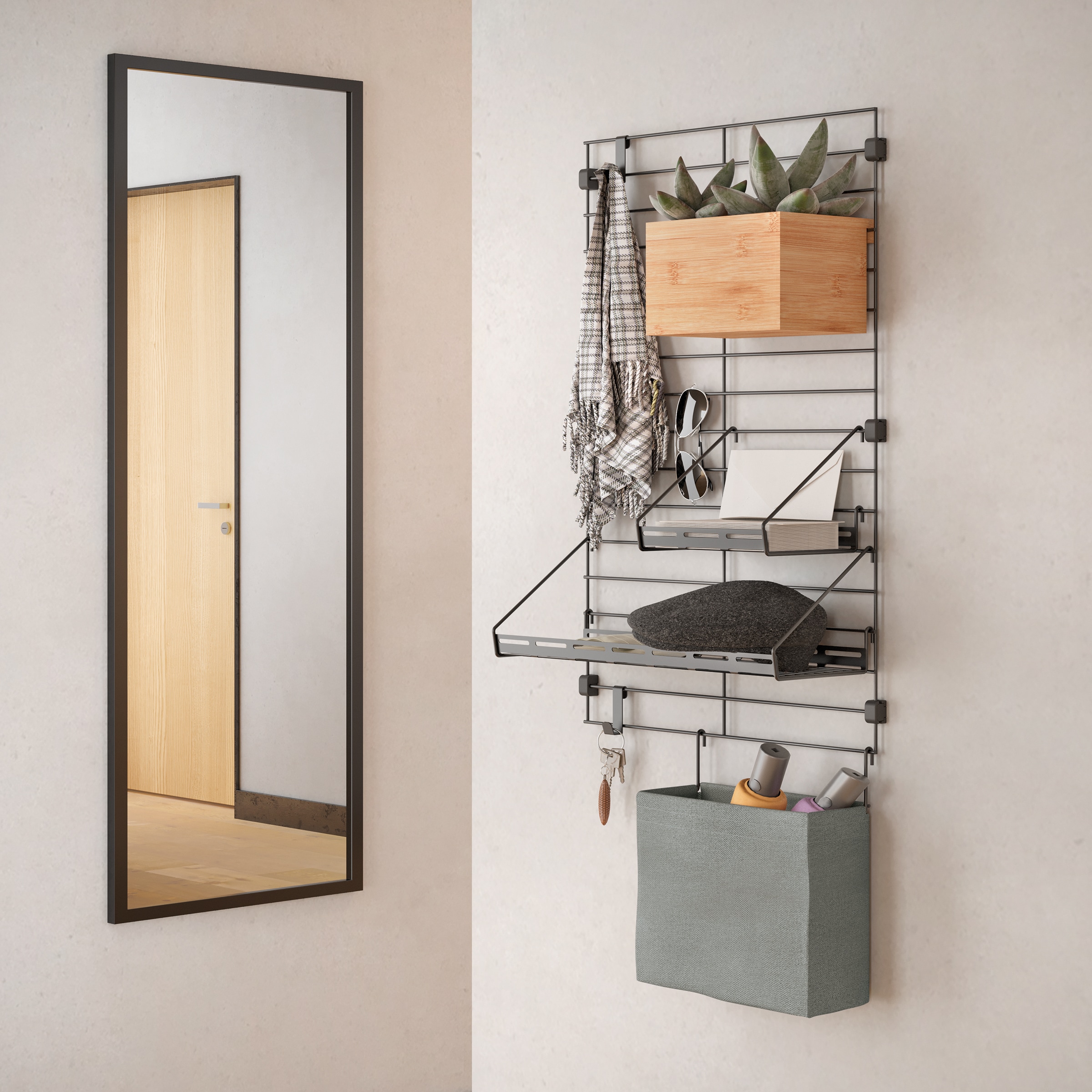 Metaltex Regalelement »Mural line«, (Set, 1 St.), individuell erweiterbar