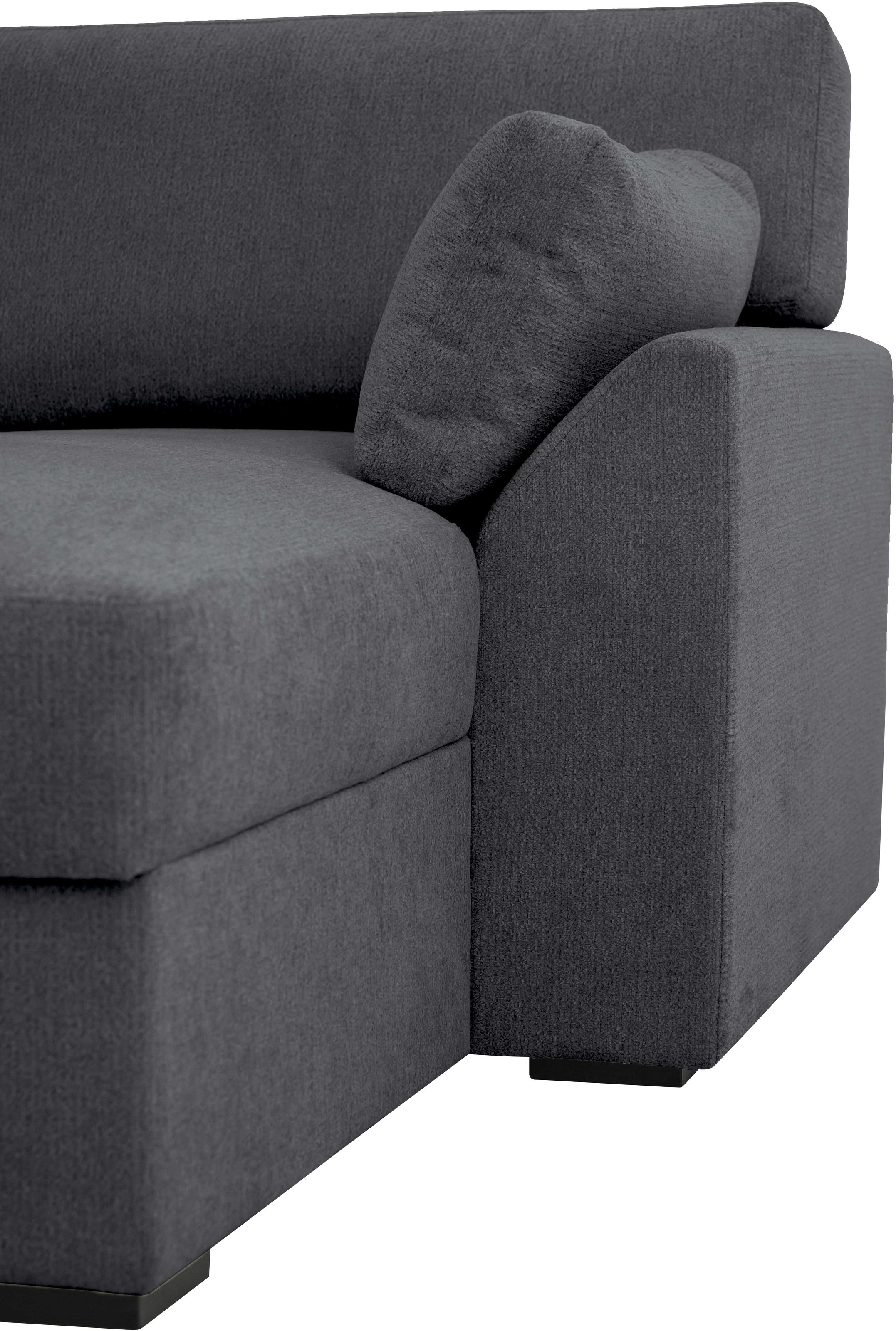 Home affaire Wohnlandschaft »Citry«, Breite 309 cm, Chenille, Bettfunktion, Bettkasten, U-Form