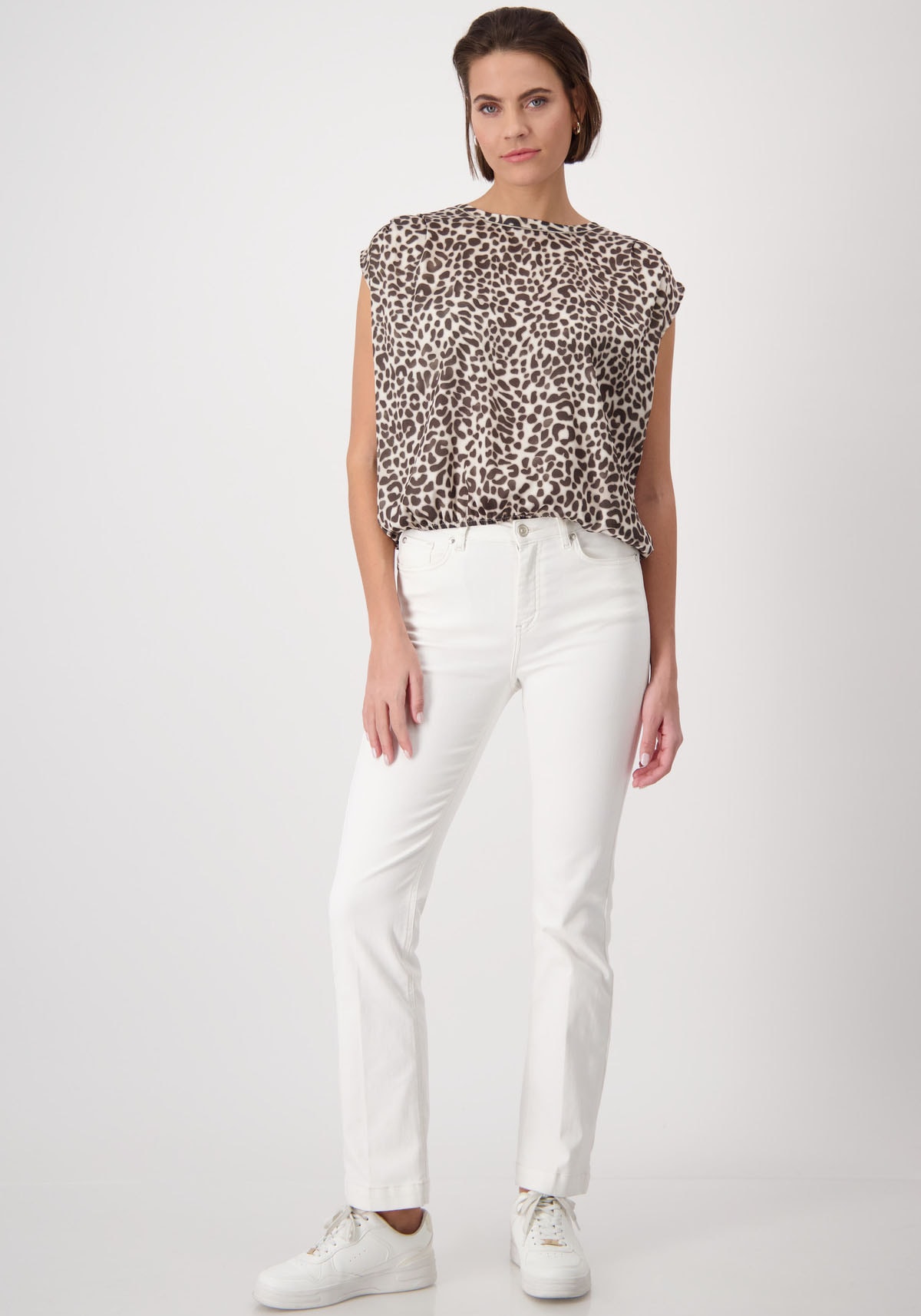 Monari Schlupfbluse, mit Animalprint