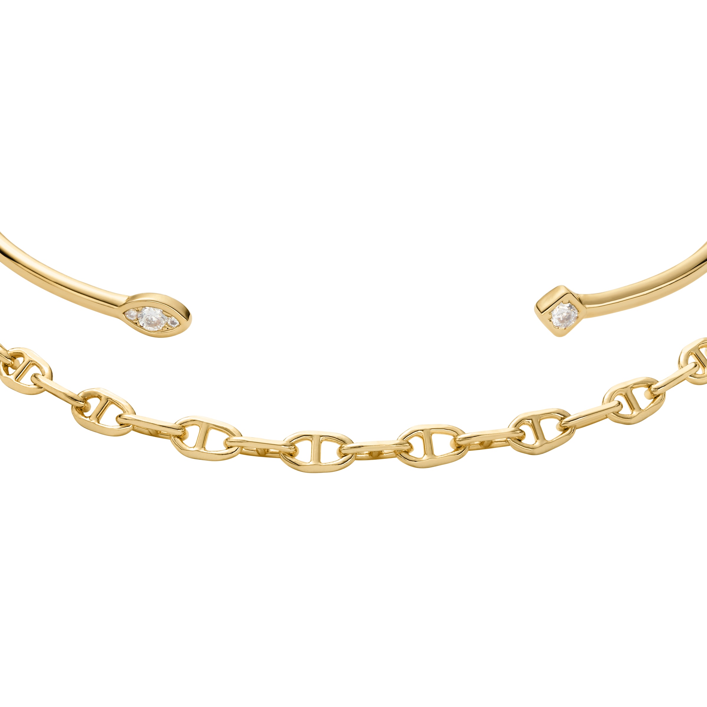 Fossil Armband Set »Multipack Schmuck Geschenk Metall JEWELRY« mit Zirkonia (synth.)