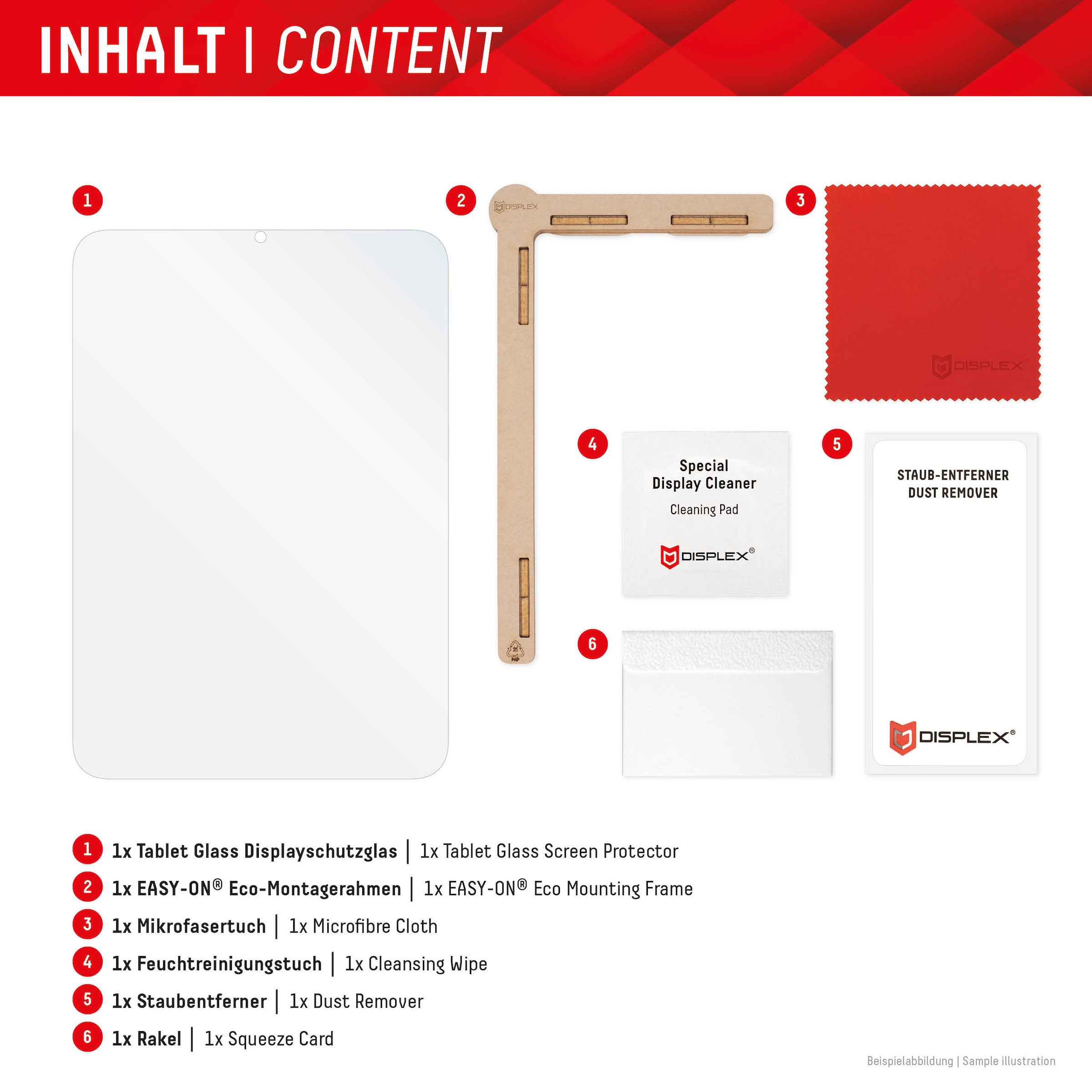 Displex Displayschutzfolie »Tablet Glass« für Apple iPad Pro 13" (2024/2025) Displayschutz, Bildschirmschutz, kratz & stoßfest, einfaches Anbringen