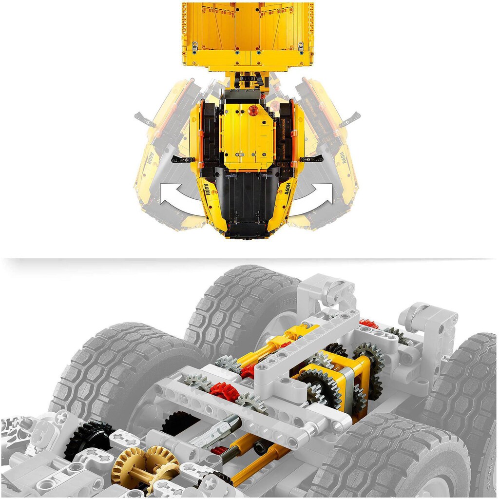 LEGO® Konstruktionsspielsteine »Knickgelenkter Volvo-Dumper 6x6 (42114), LEGO® Technic«, (2193 St.)