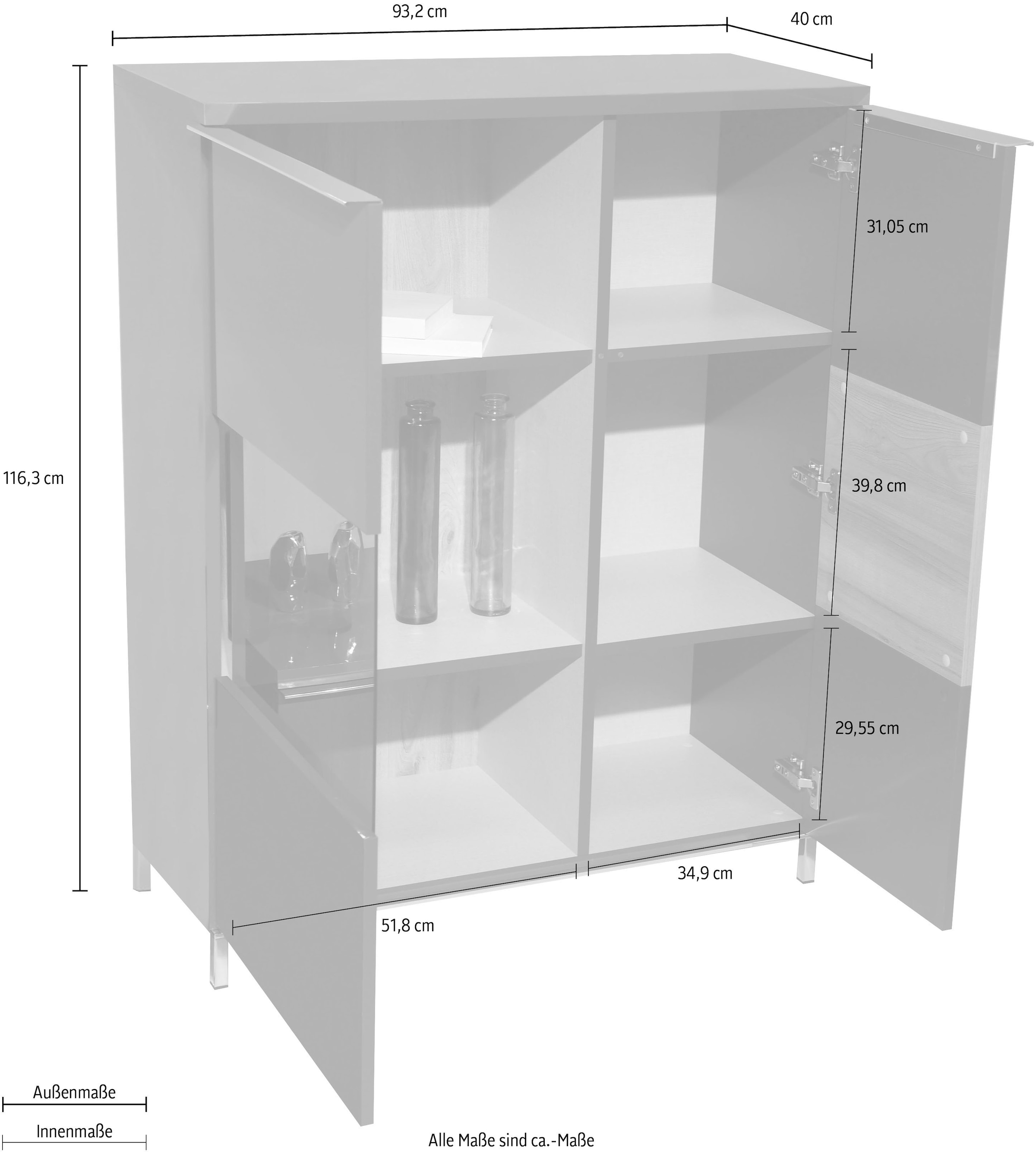 Places of Style Vitrine »Onyx«, mit Soft-Close-Funktion