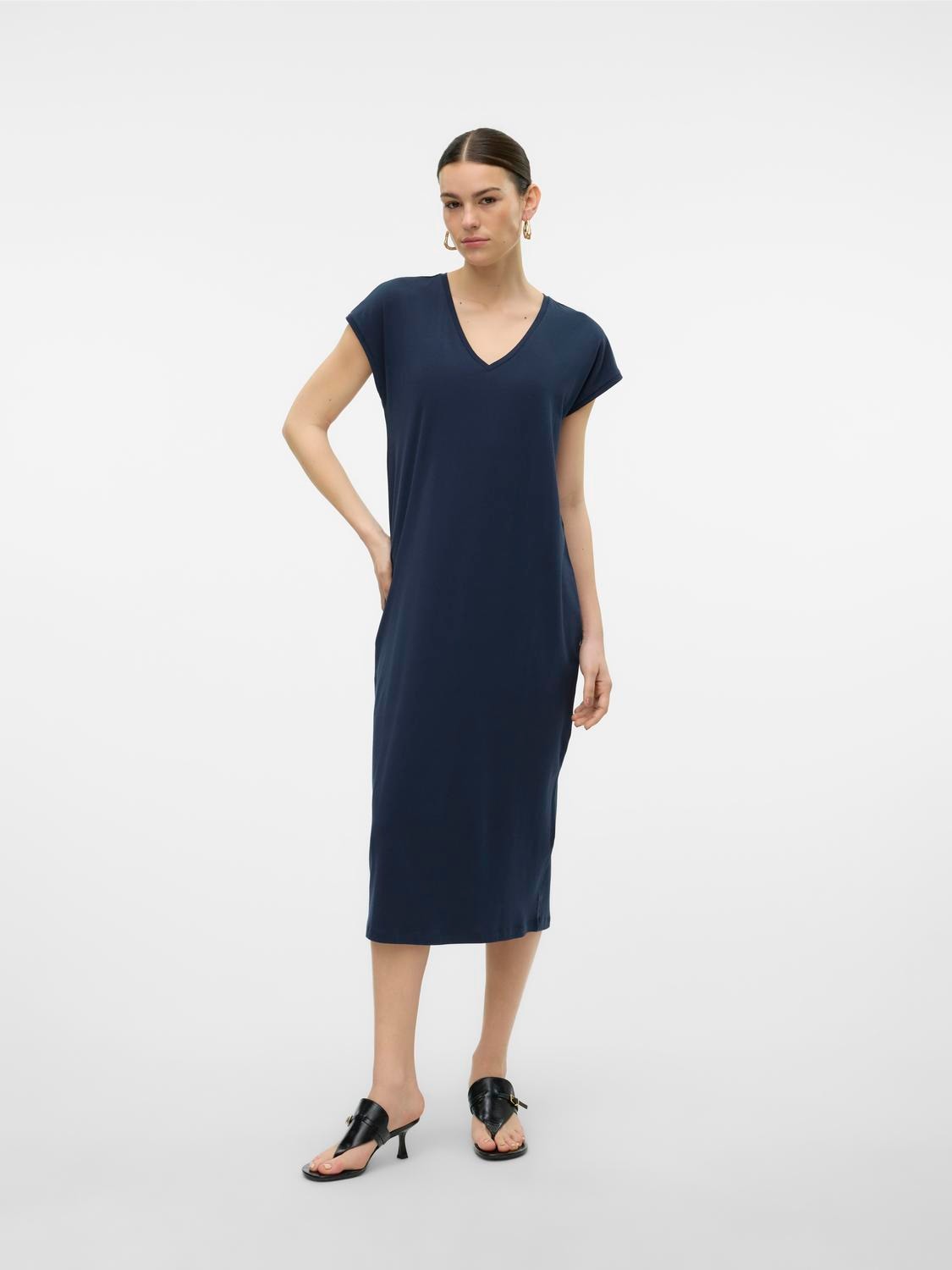 Vero Moda Midikleid »VMBARBARA SS CALF DRESS JRS SPE GA«, Sommerkleid