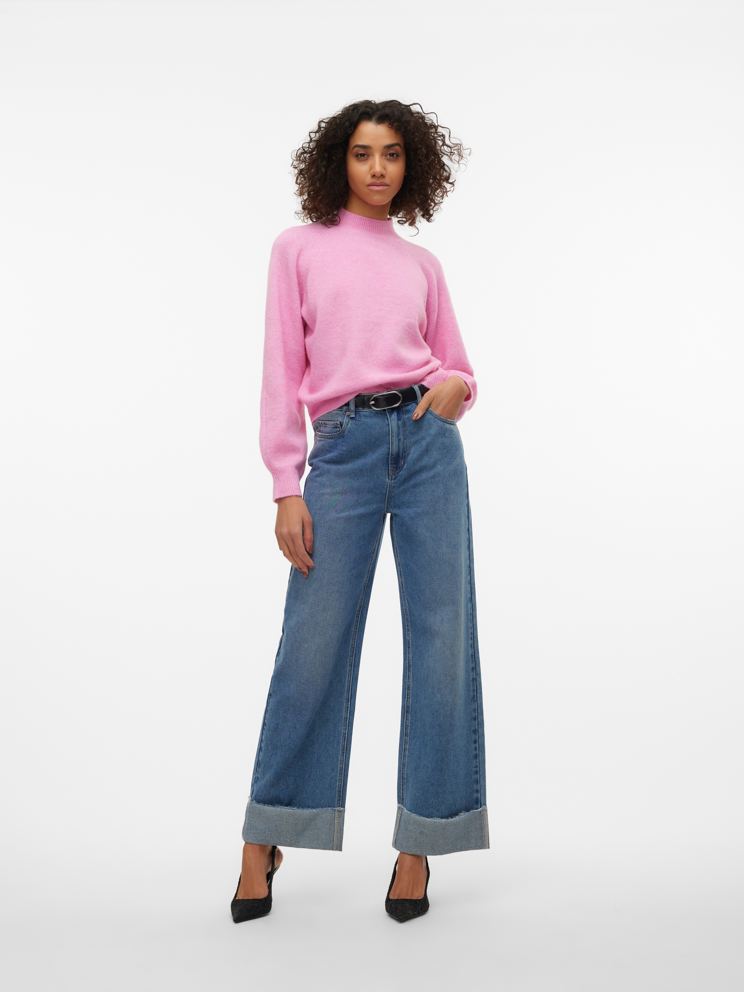 Vero Moda Strickpullover »VMLEAF LS HIGH NECK PULLOVER ENT«