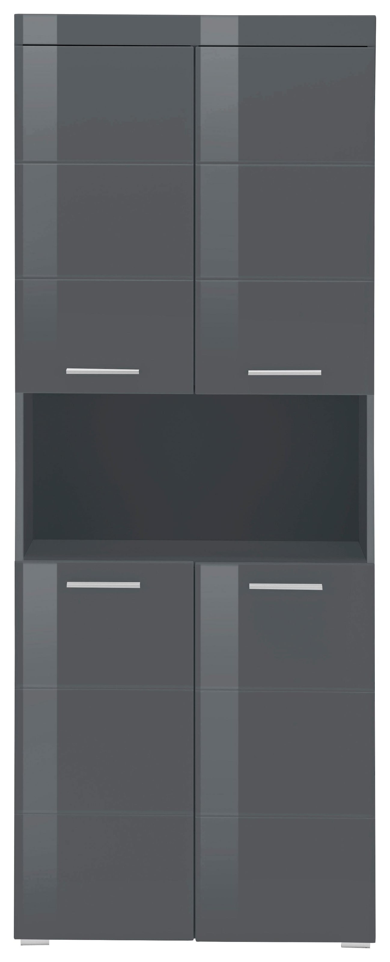 INOSIGN Hochschrank »Avena, Badezimmerschrank, Küchenschrank«, Badezimmerhochschrank mit offenem Fach, 4 Türen und 4 Einlegeböden