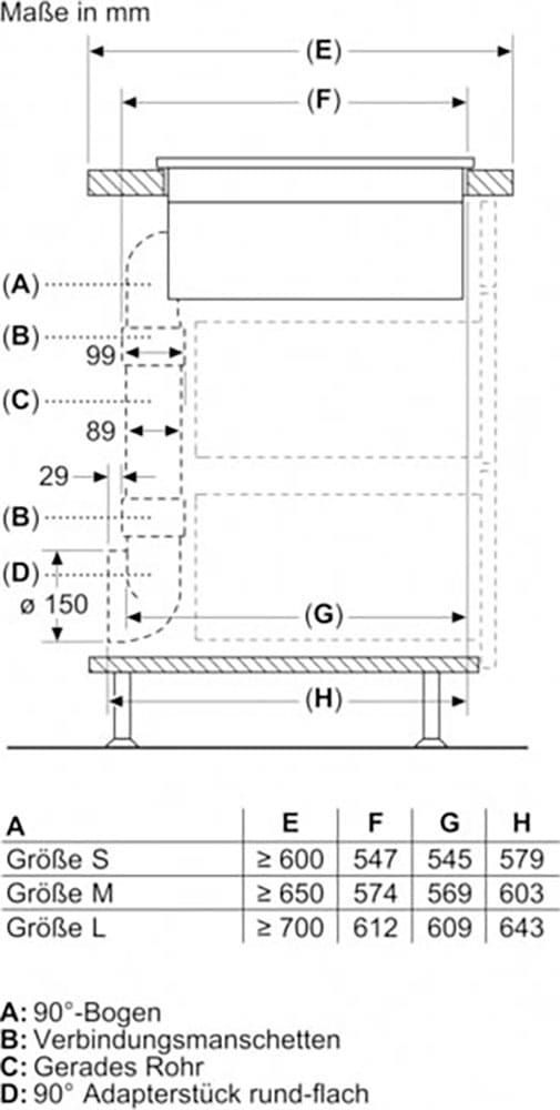 NEFF Kochfeld mit Dunstabzug »V58NBS1L0«, mit einfacher Touch Control Bedienung