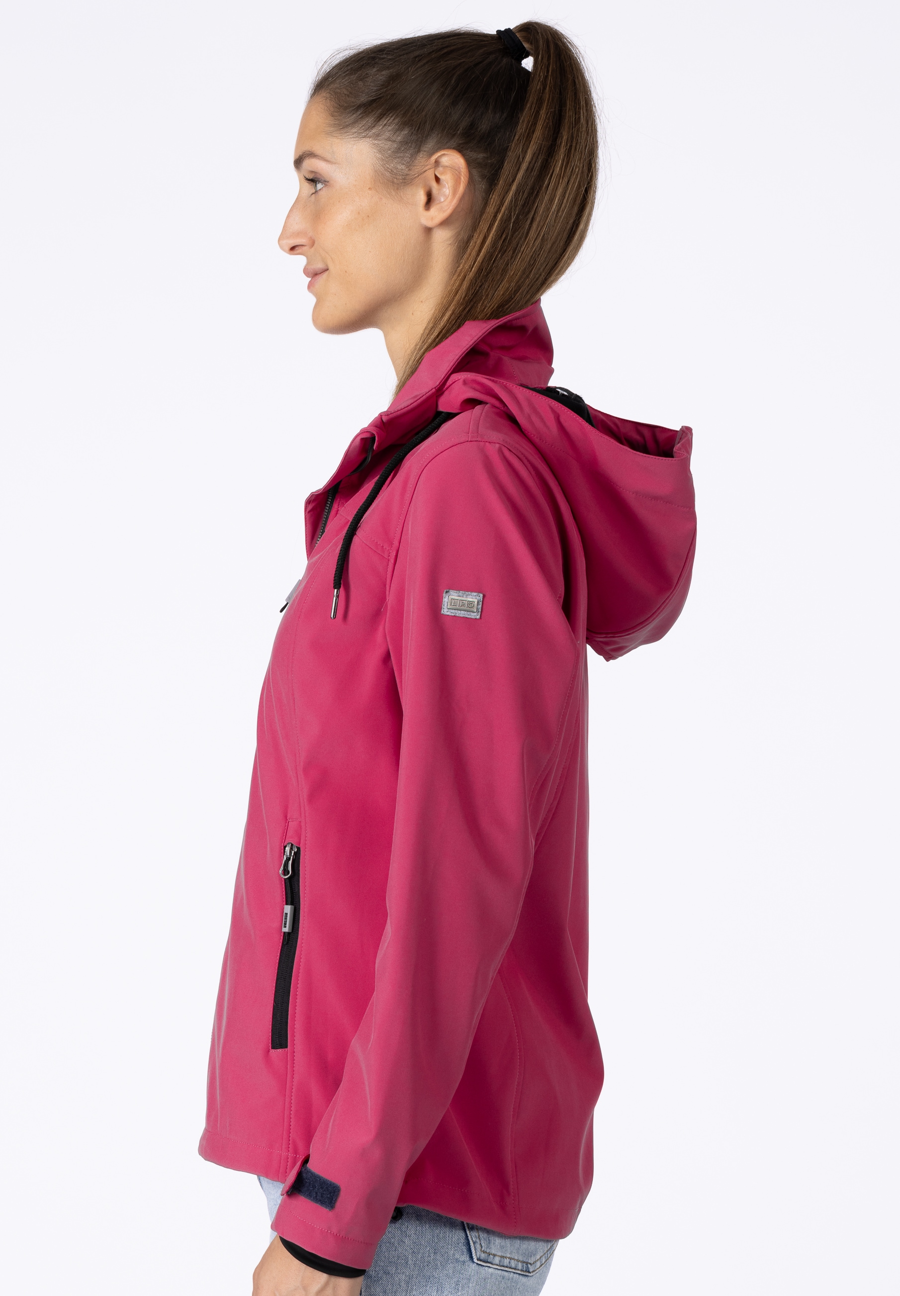 DEPROC Active Softshelljacke »DECORAH PEAK V WOMEN«, mit abnehmbarer Kapuze