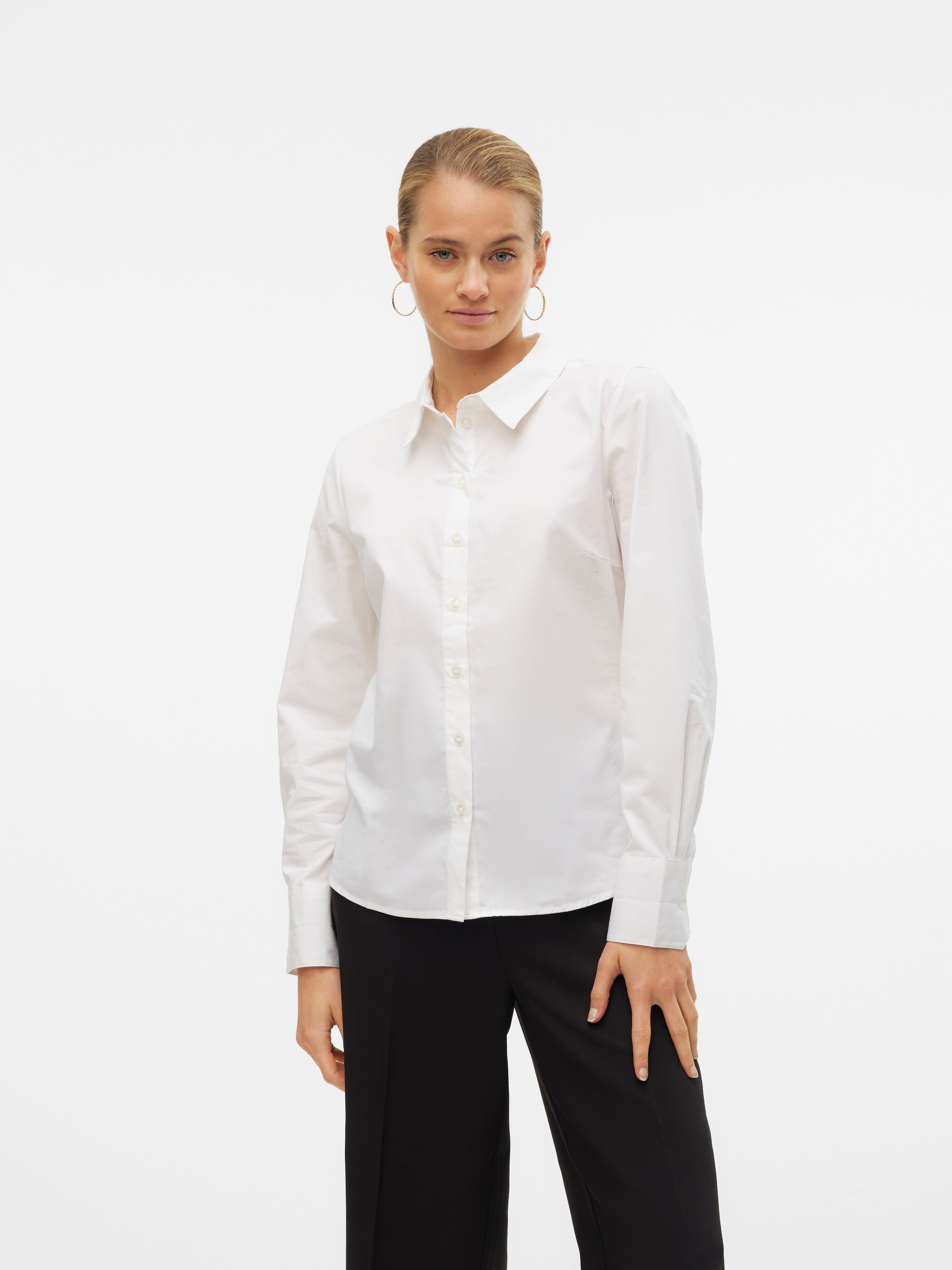 Klassische Bluse »VMANNA LS FITTED SHIRT WVN GA NOOS«