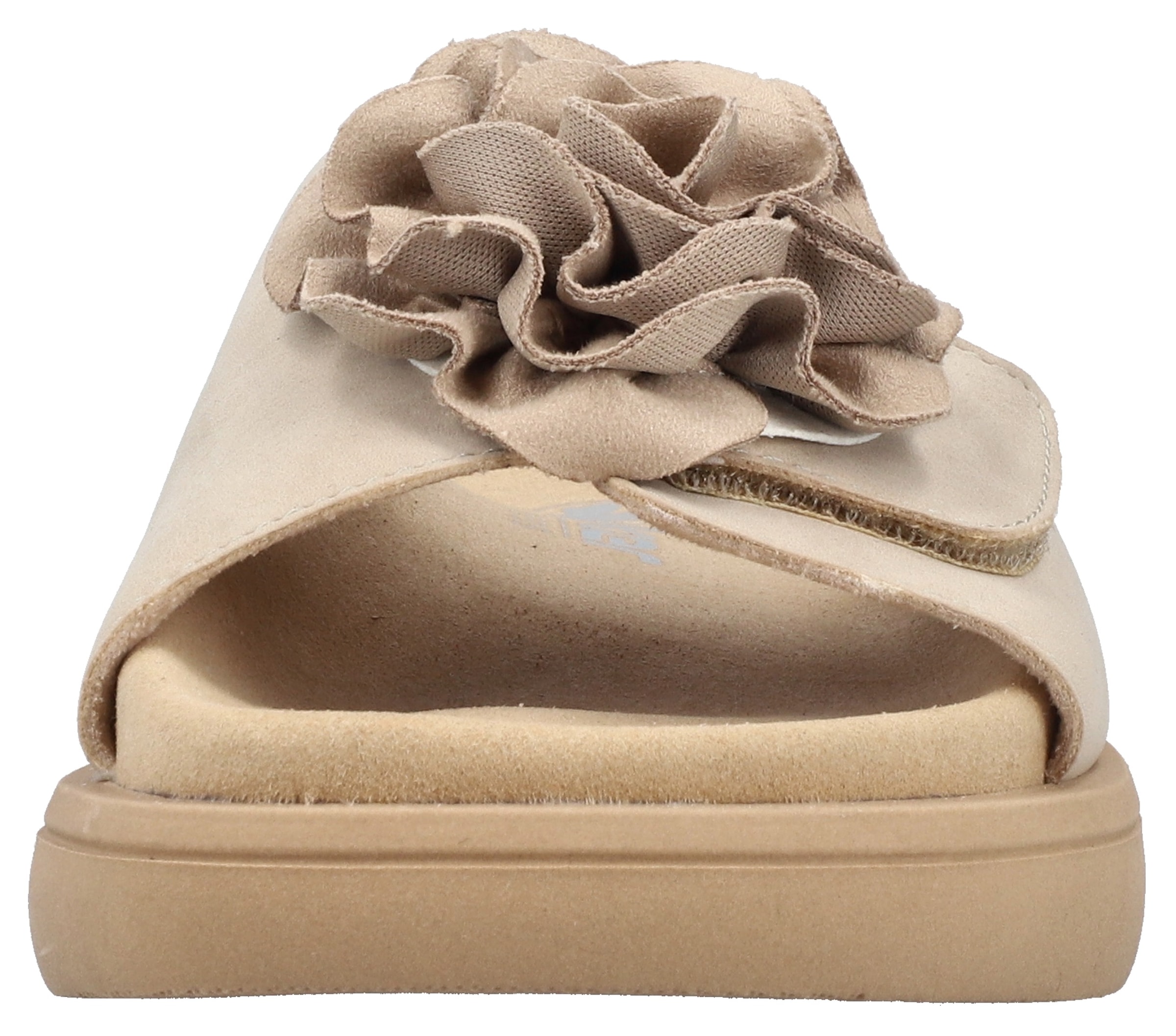 Rieker Pantolette, Sommerschuh, Hausschuh, Strandschuh mit bequemem Fußbett