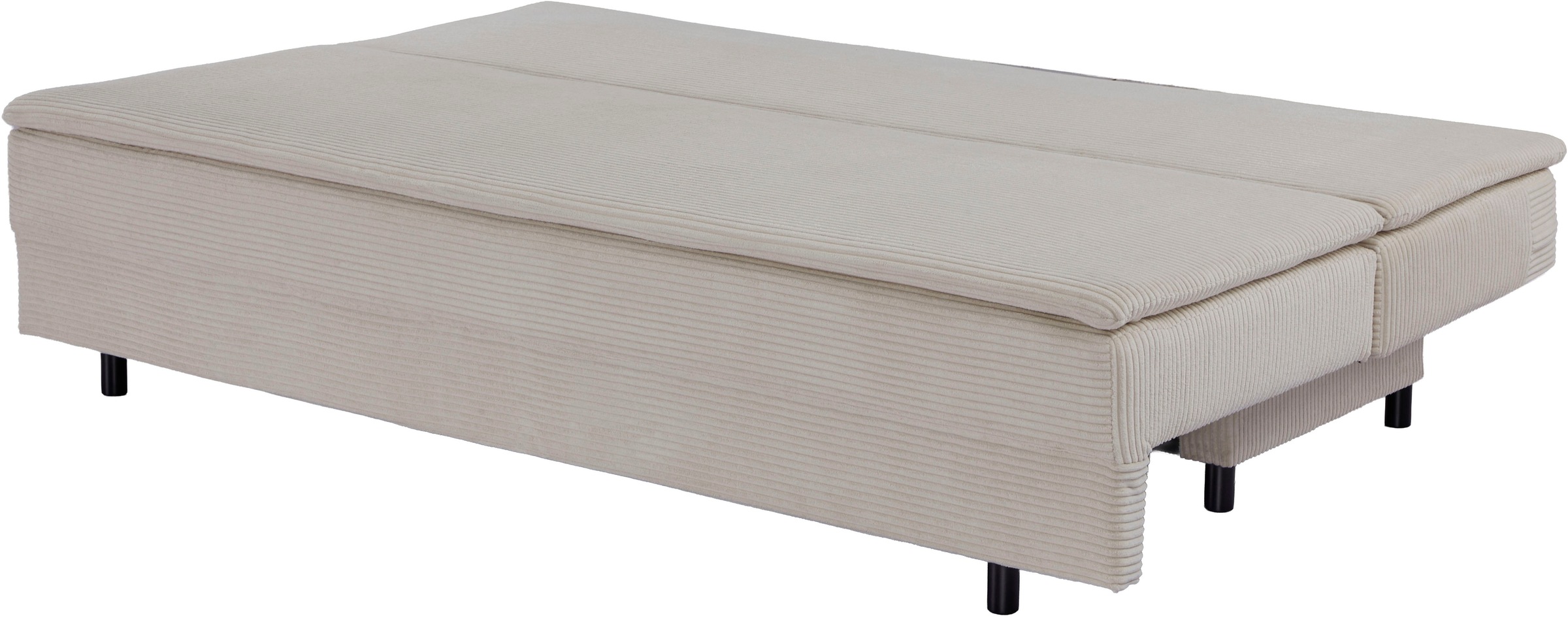 OTTO home Schlafsofa »JANNIKO Cord, Breite: 193 cm, Liegefläche 124x193 cm, softer Cord« mit Bettfunktion & Bettkasten