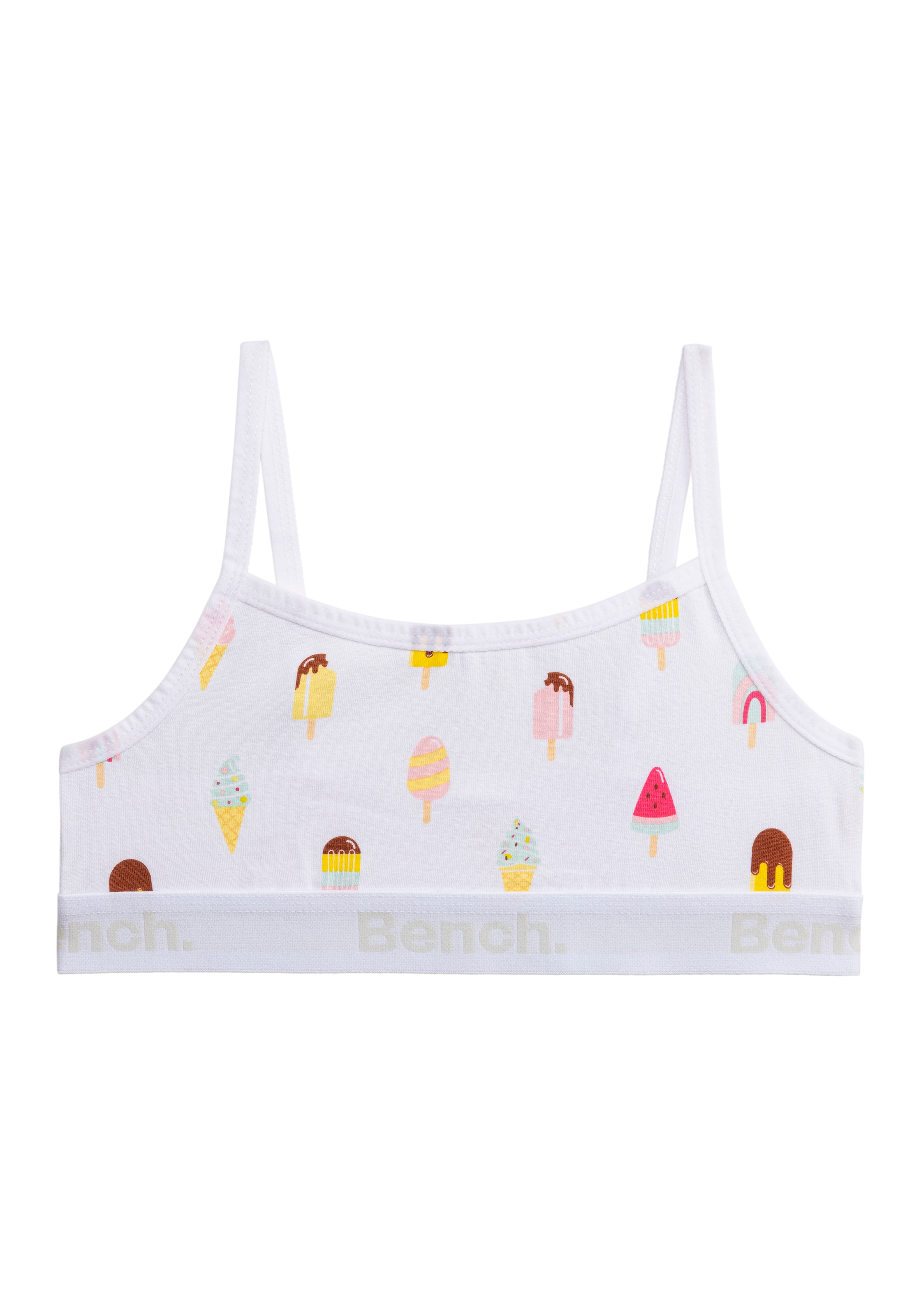 Bench. Bustier, cool bedruckt und unifarben in einer Packung