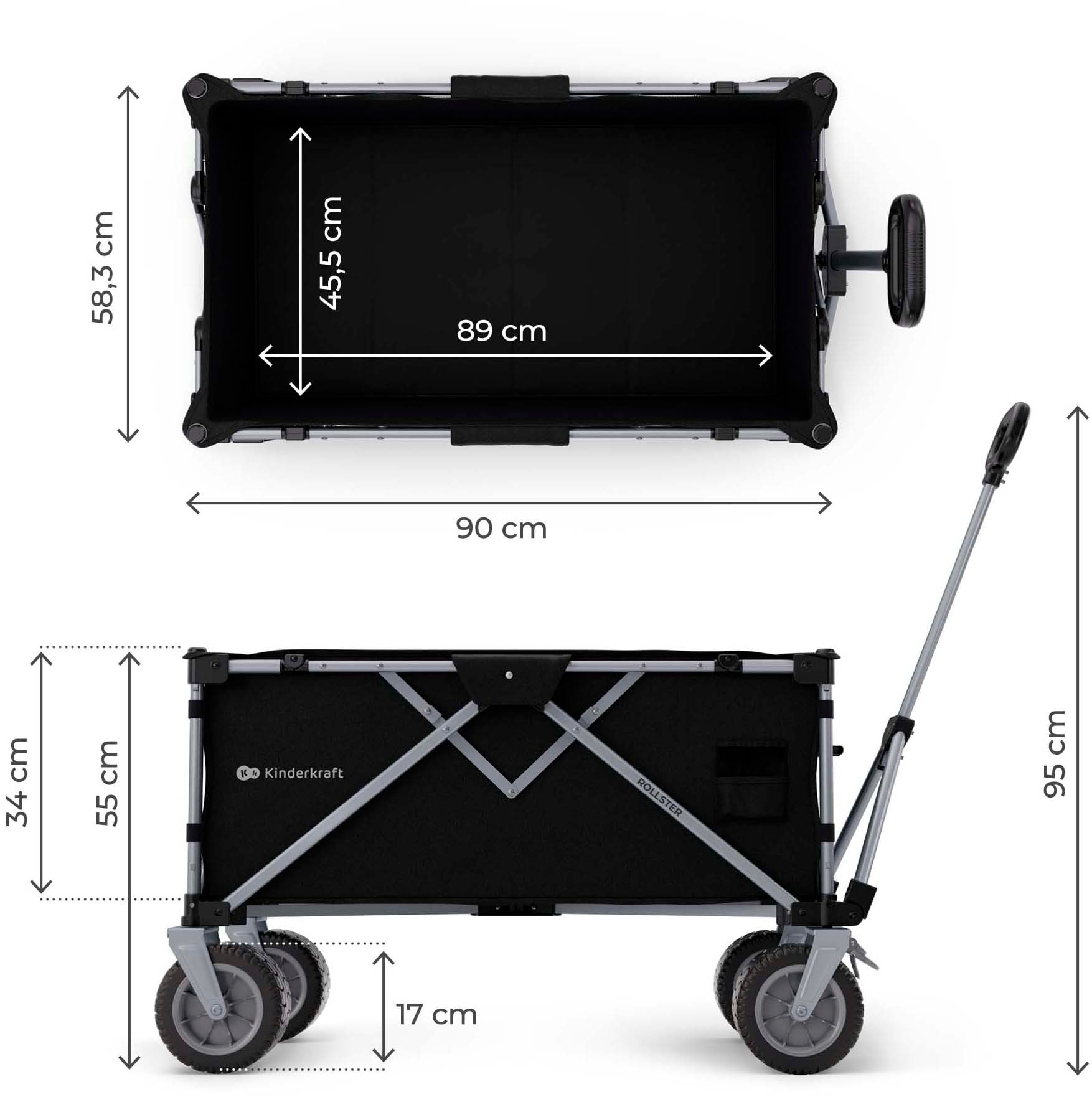 Kinderkraft Bollerwagen »ROLLSTER« faltbar