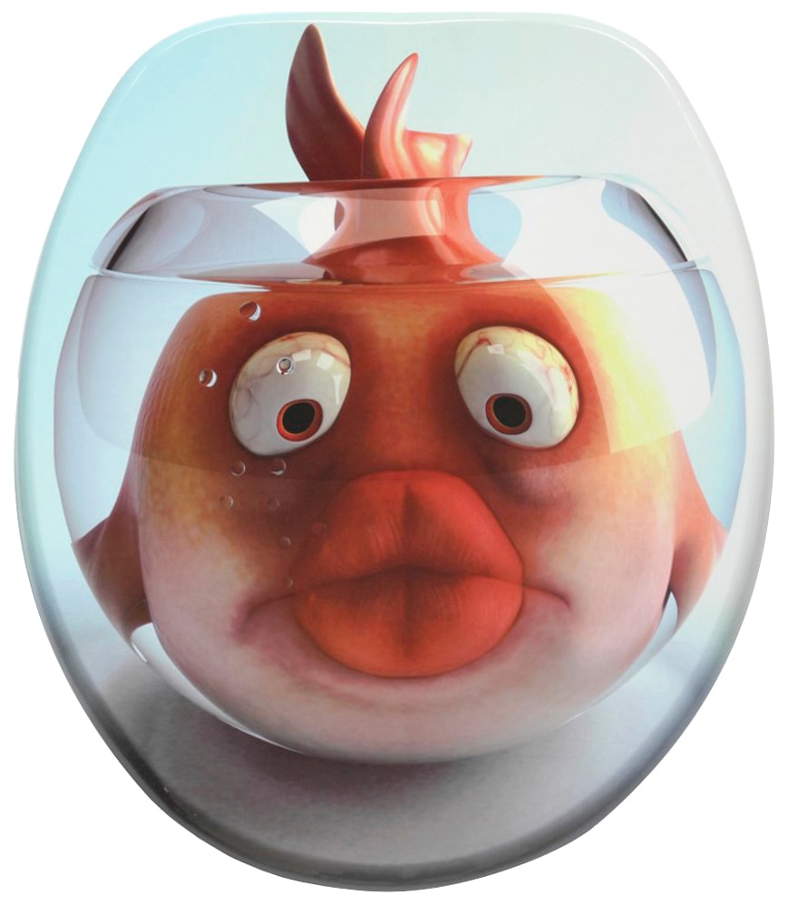 Sanilo Badaccessoire-Set »Goldfisch« bestehend aus WC-Sitz, Badteppich, Stöpsel, Seifenspender, WC-Bürste